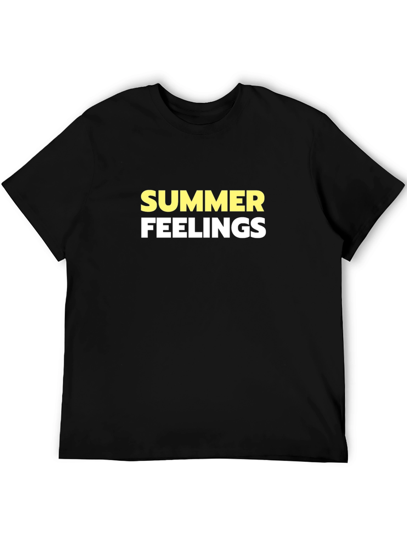 Black Summer Feelings Black T-Shirt view 5