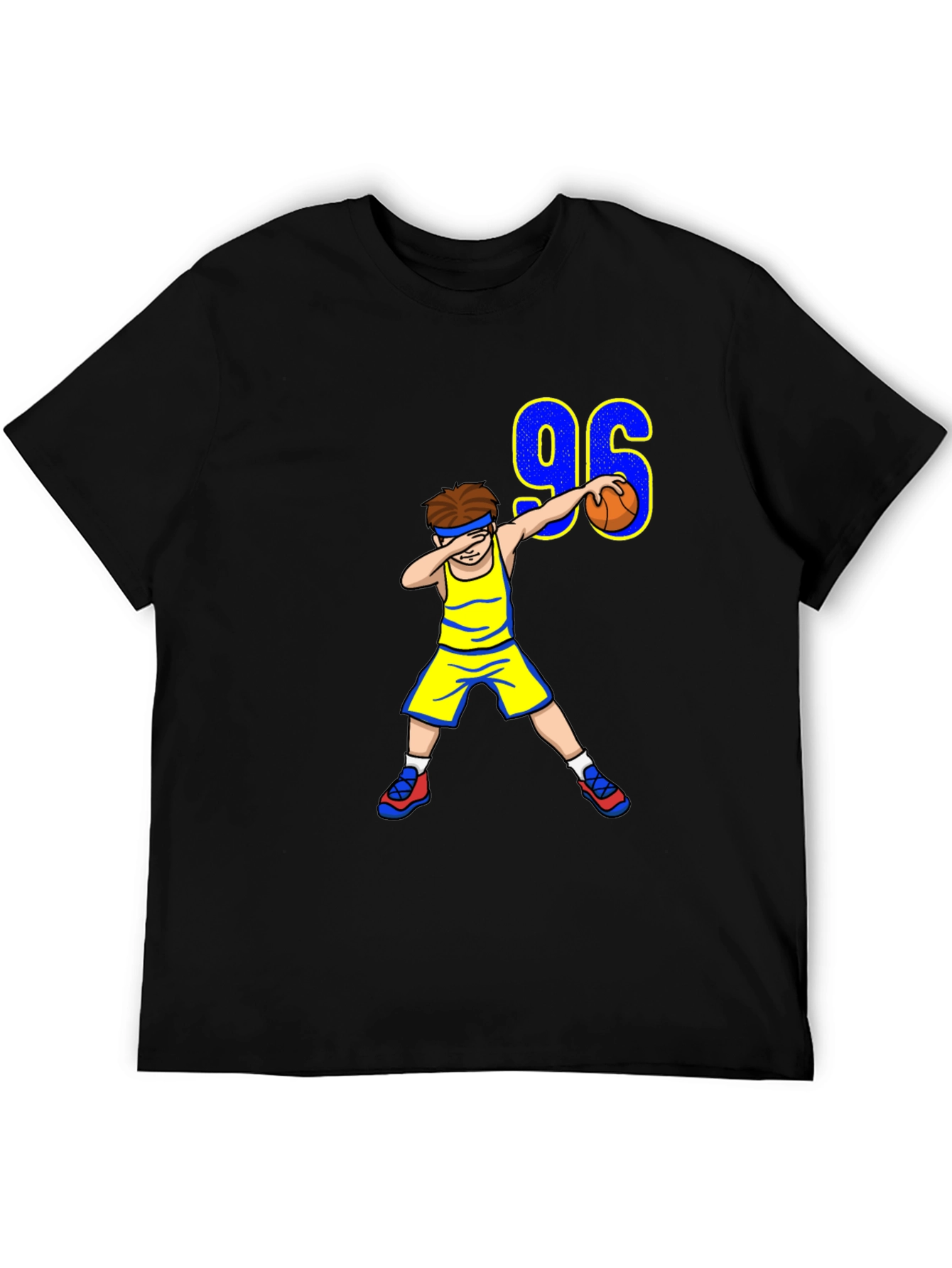 Black Dabbing Basketball Player 96 T-Shirt view 5