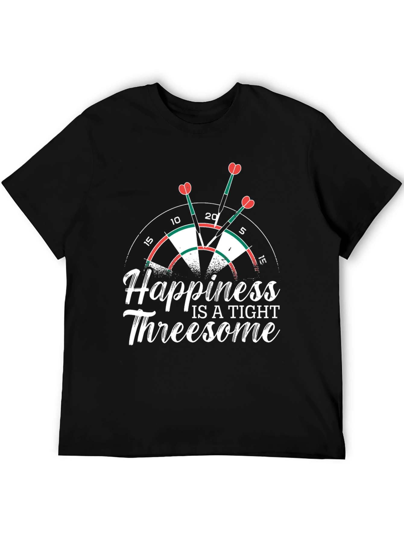 Black Happiness is a Tight Threesome Dart T-Shirt view 5