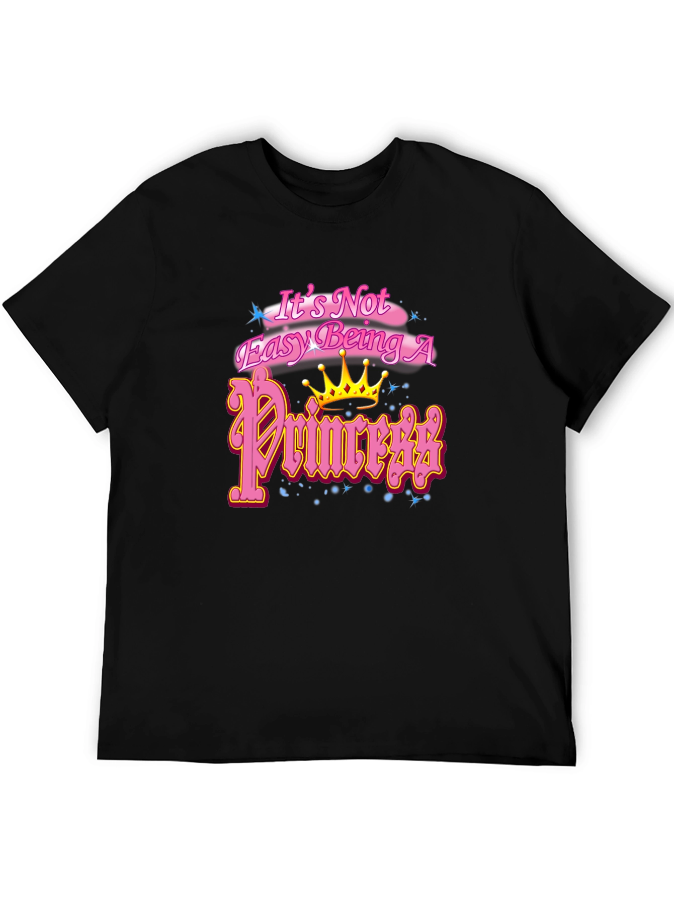 Black It's Not Easy Being A Princess Black T-Shirt view 5