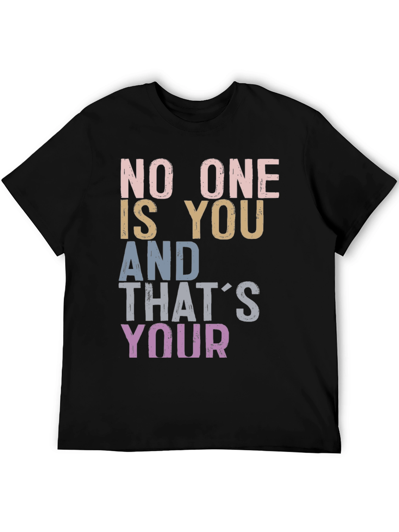 Black Inspirational Graphic Tee - Be You view 5