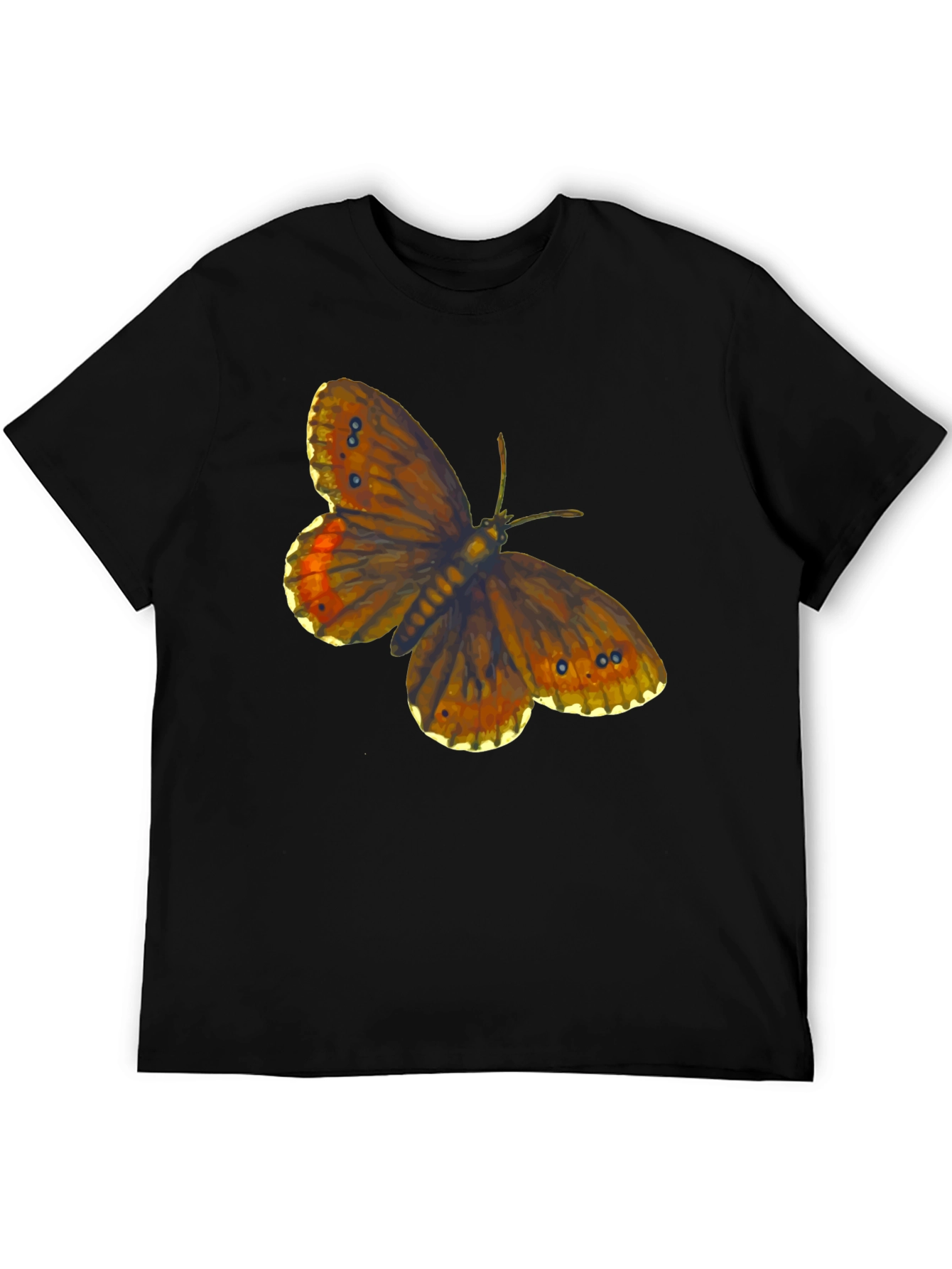 Black Butterfly Graphic Tee - Trendy Casual Wear view 5