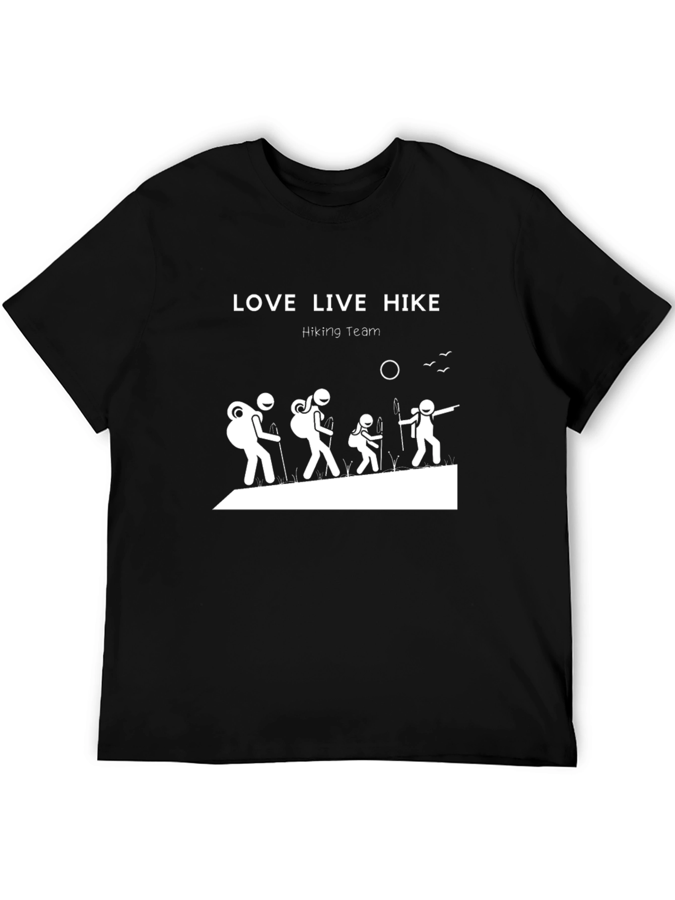 Black Hiking Team Graphic Tee - Love Live Hike view 5