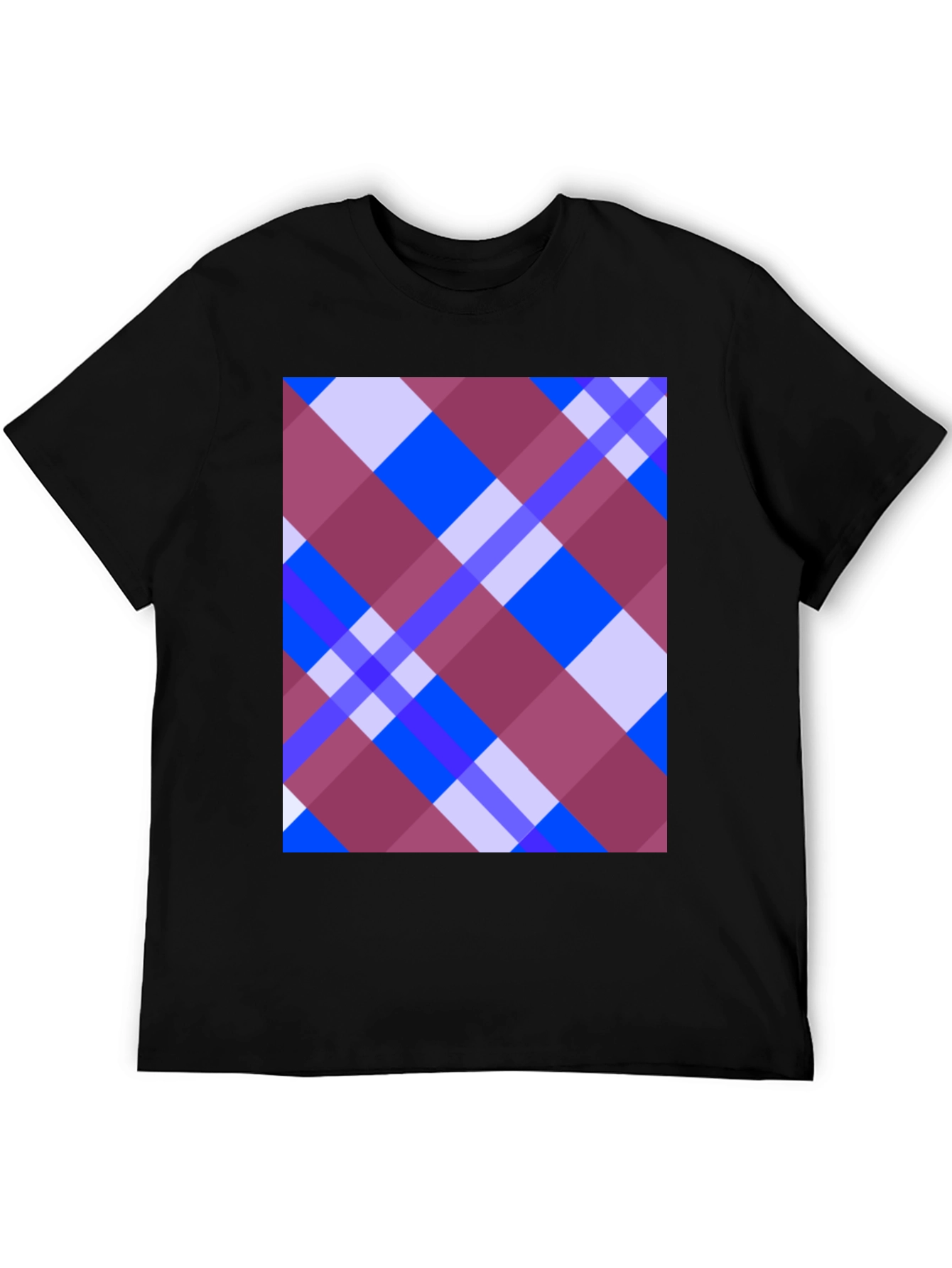 Black Plaid Graphic Tee - Modern Design, Comfortable Fit view 5