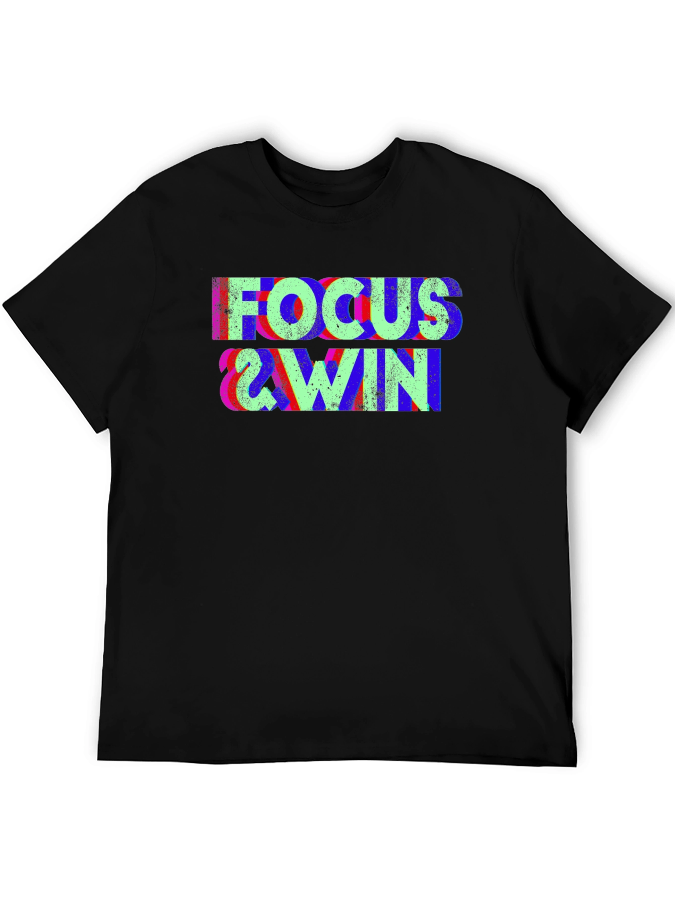 Black Focus & Win Graphic Tee view 5