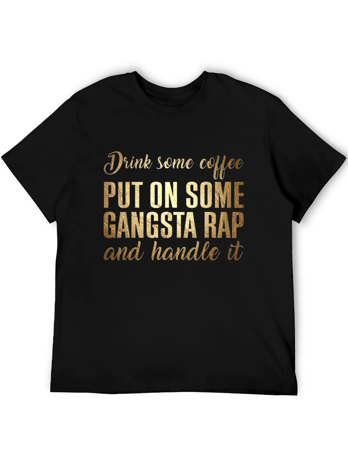 Black Gangsta Rap & Coffee T-Shirt view 5