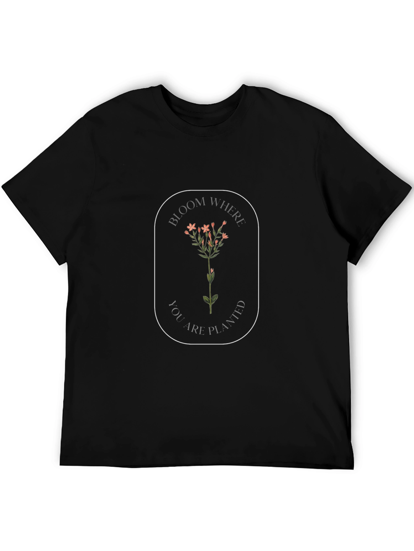 Black Bloom Where You're Planted Graphic Tee view 5