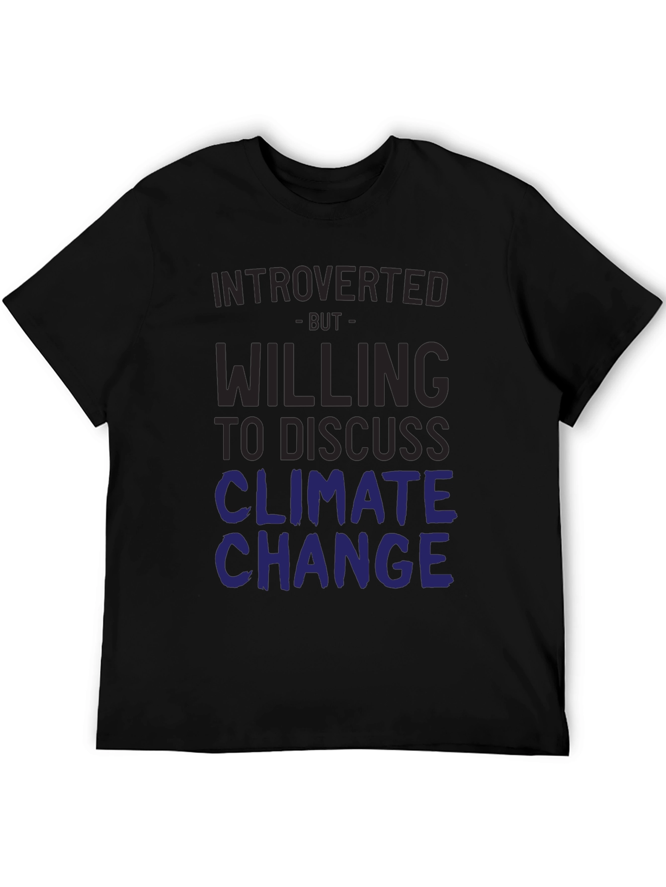 Black Introverted Climate Change T-Shirt view 5
