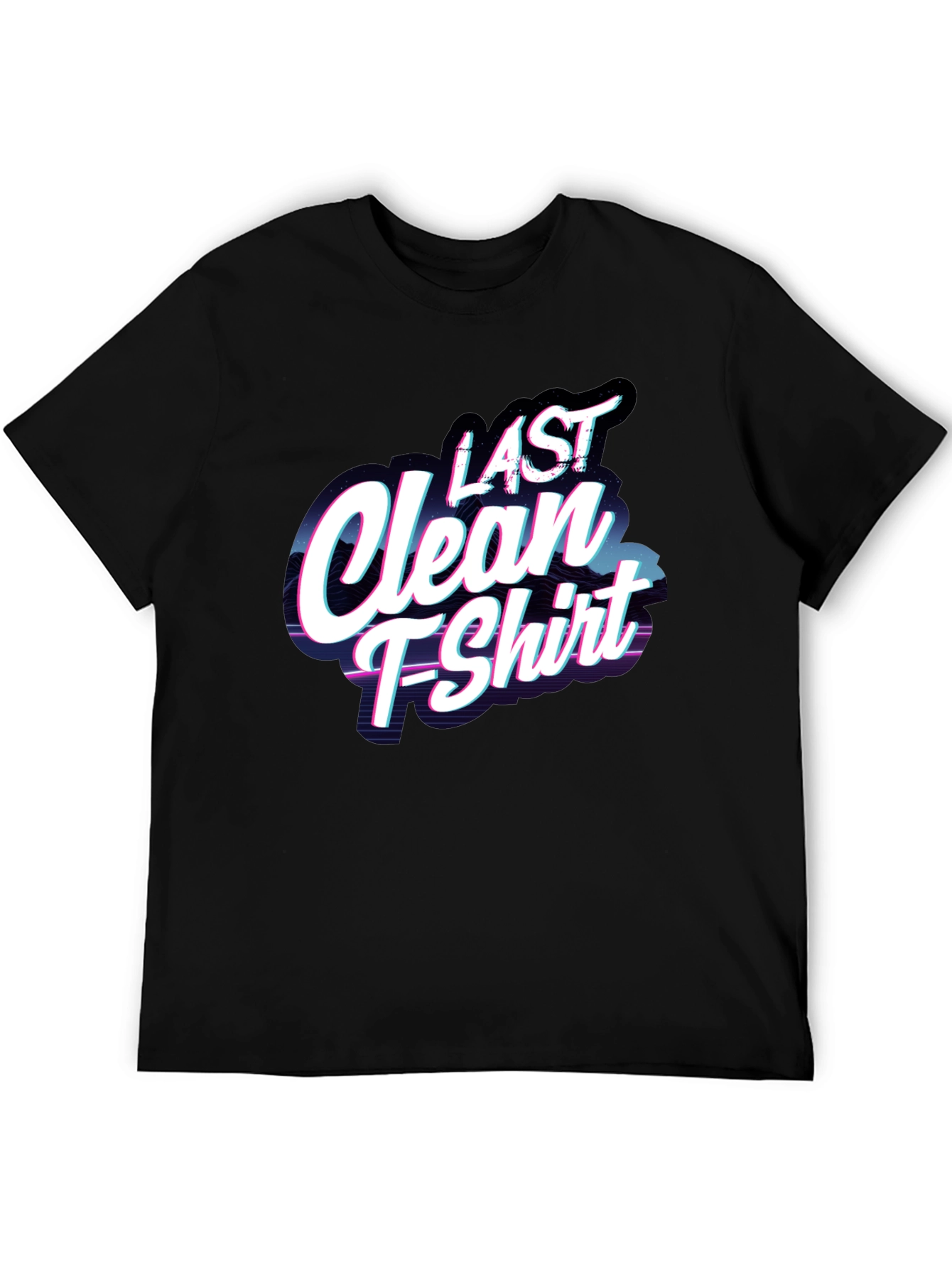 Black Last Clean T-Shirt - Funny Graphic Tee view 5