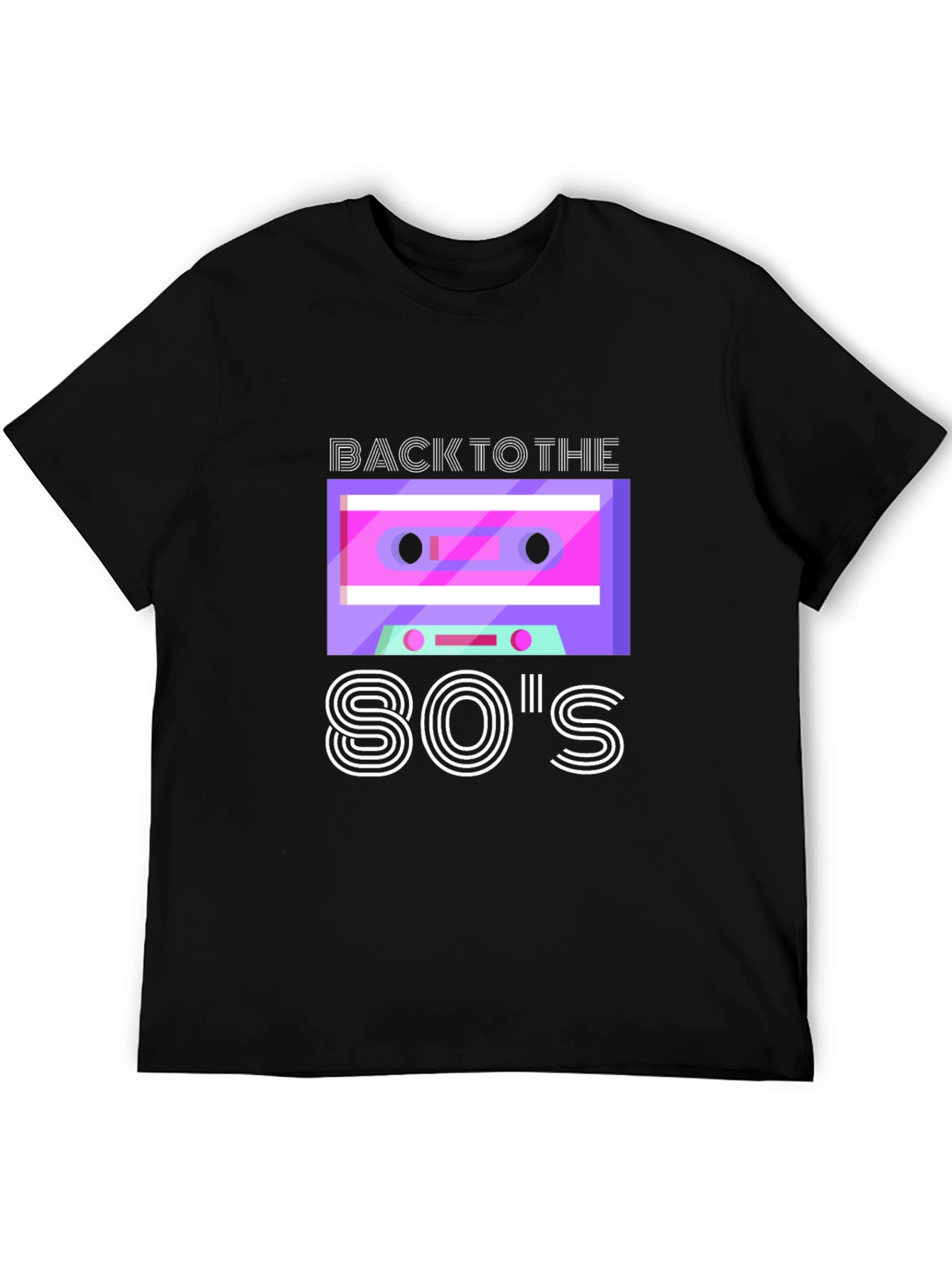 Black Back to the 80's Graphic Tee view 5