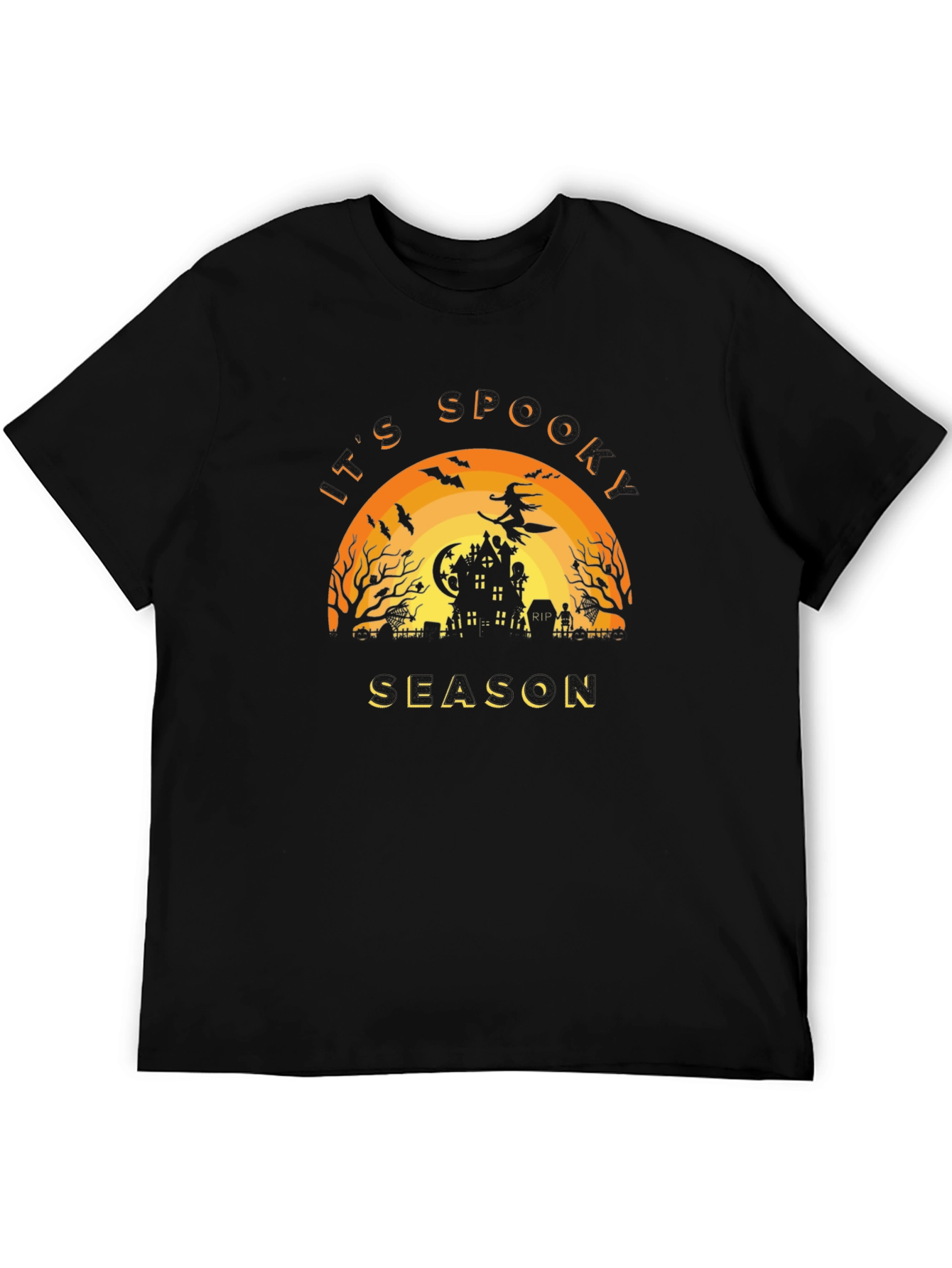 Black It's Spooky Season Halloween T-Shirt view 5
