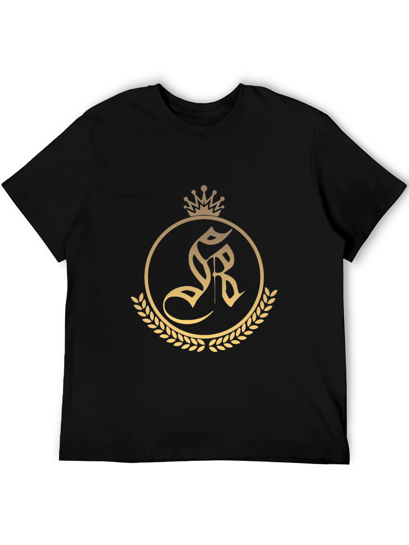 Black Regal Crest Tee - Black Cotton Blend view 5