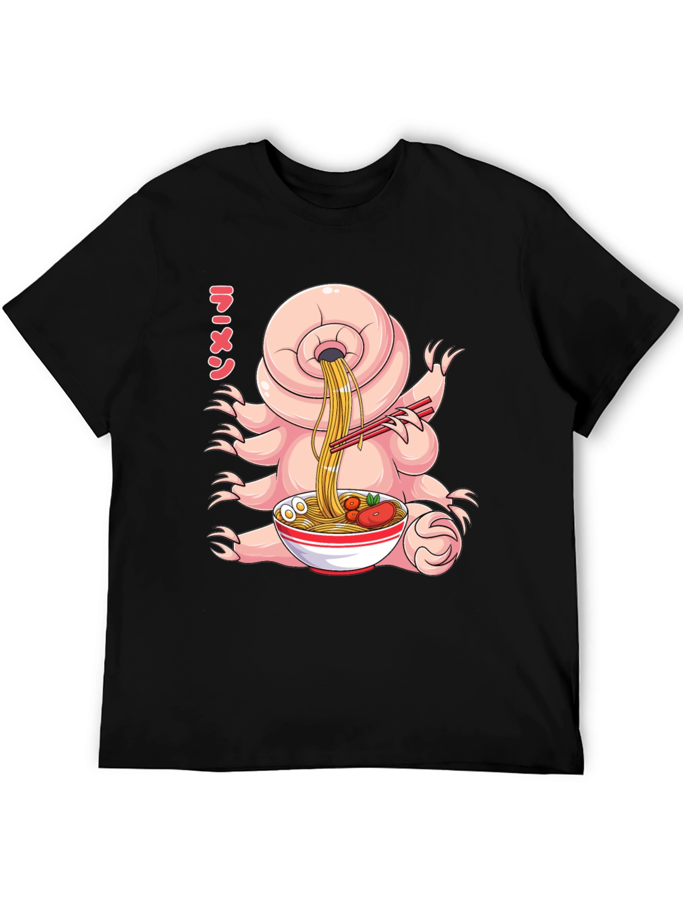 Black Ramen Tardigrade T-Shirt - Funny Graphic Tee view 5