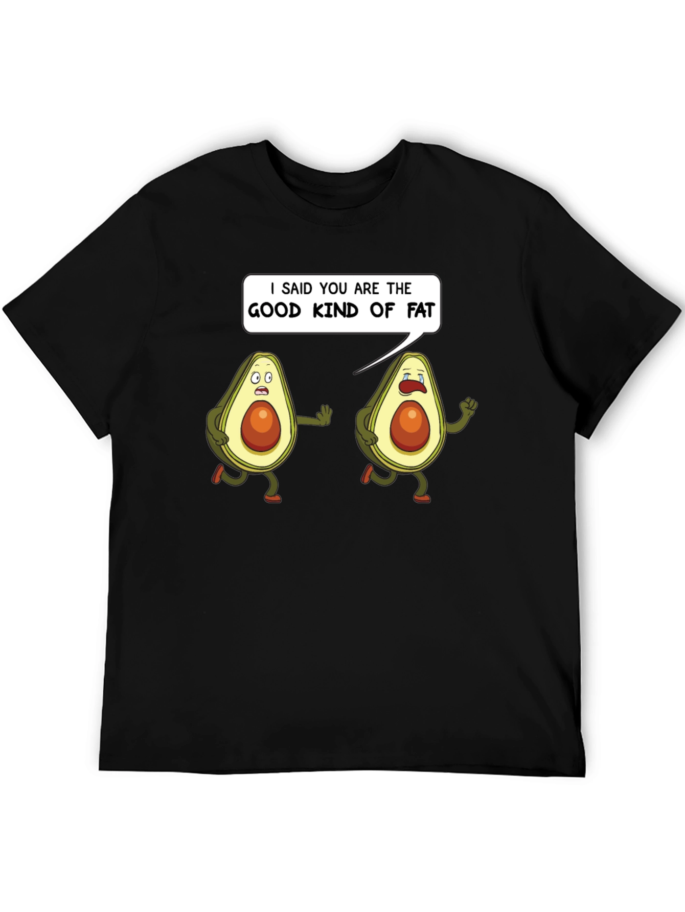 Black Good Kind of Fat Avocado Humor T-Shirt view 5