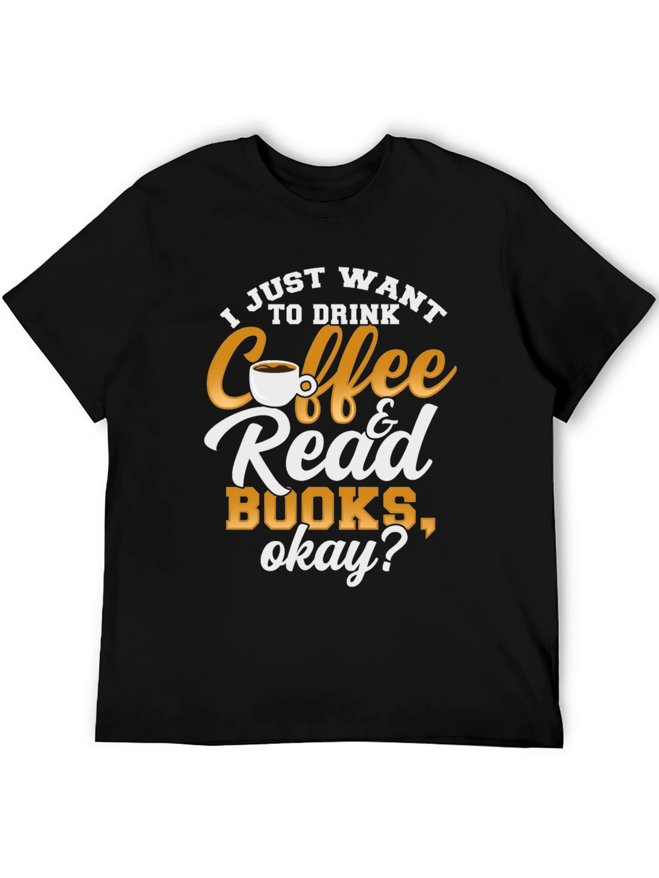Black Coffee & Books T-Shirt: Cozy Reader Tee view 5