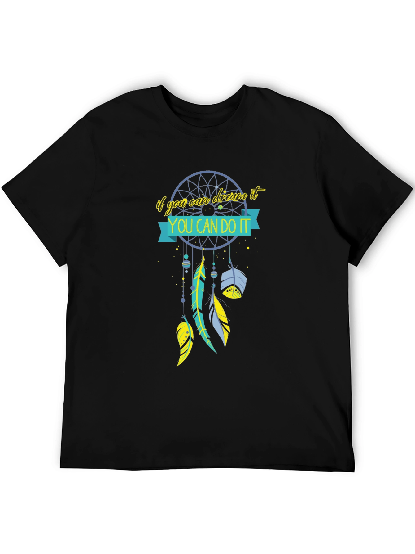 Black Dream Catcher Graphic Tee - You Can Do It! view 5