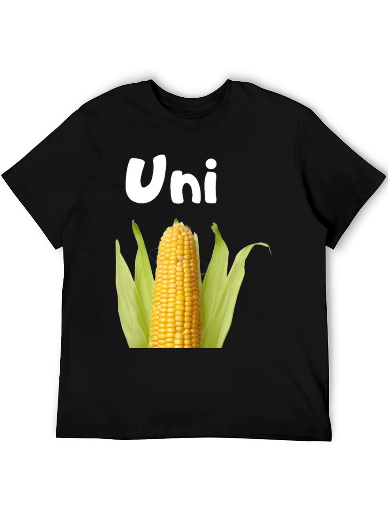 Black Uni Corn T-Shirt - Novelty Food Pun Tee view 5