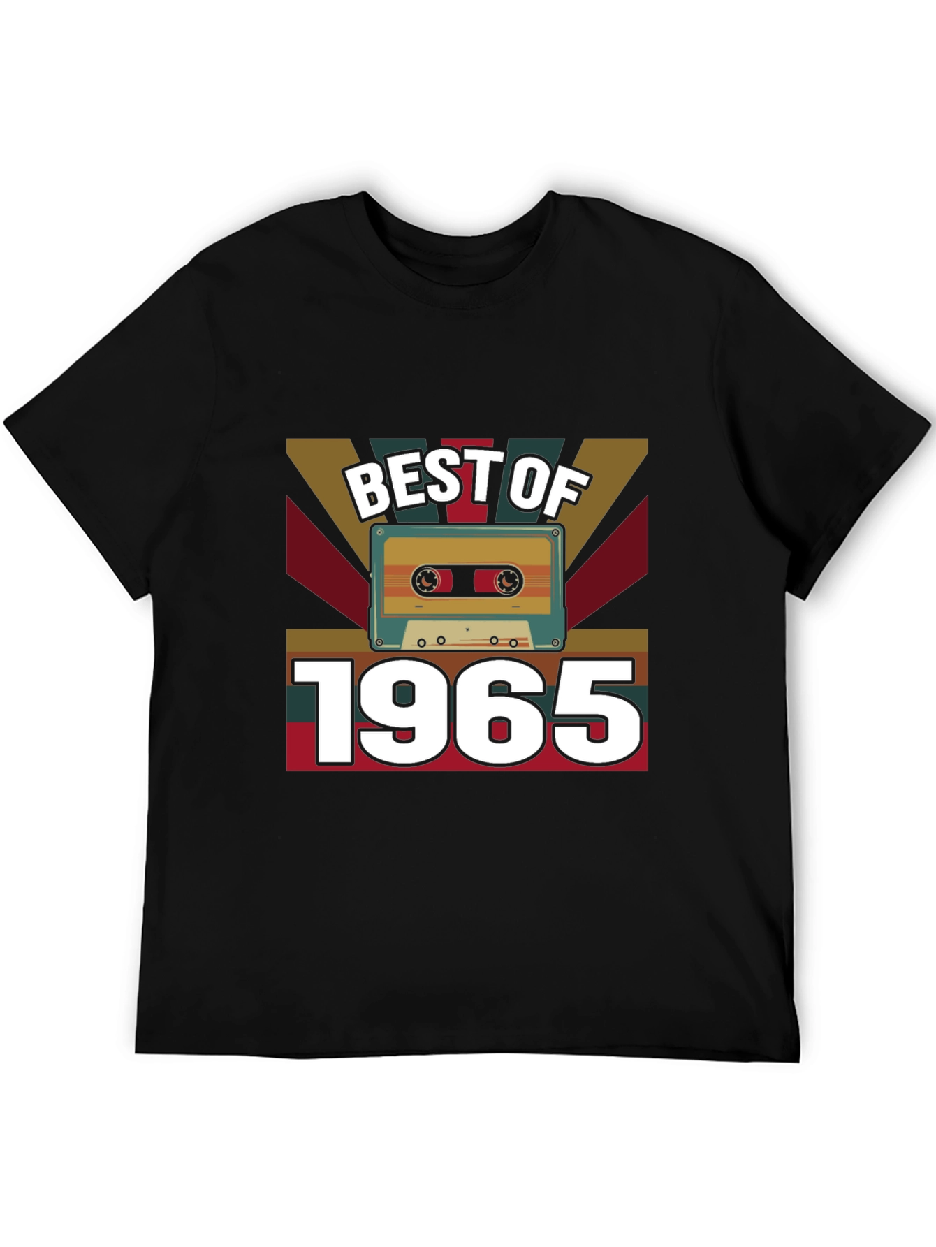Black Best of 1965 Cassette Tape Graphic T-Shirt view 5