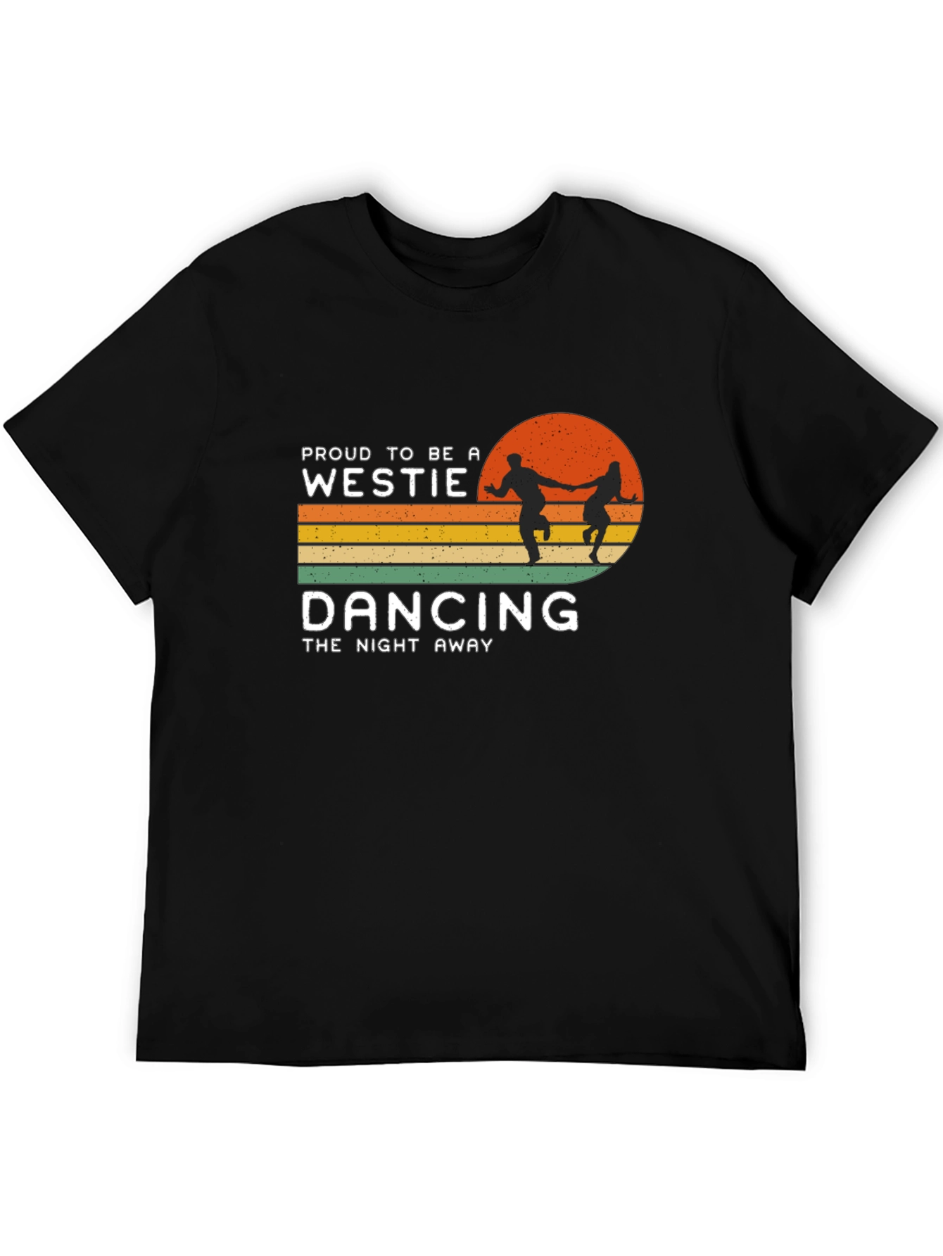 Black Proud Westie Dancing Night Away Graphic Tee view 5