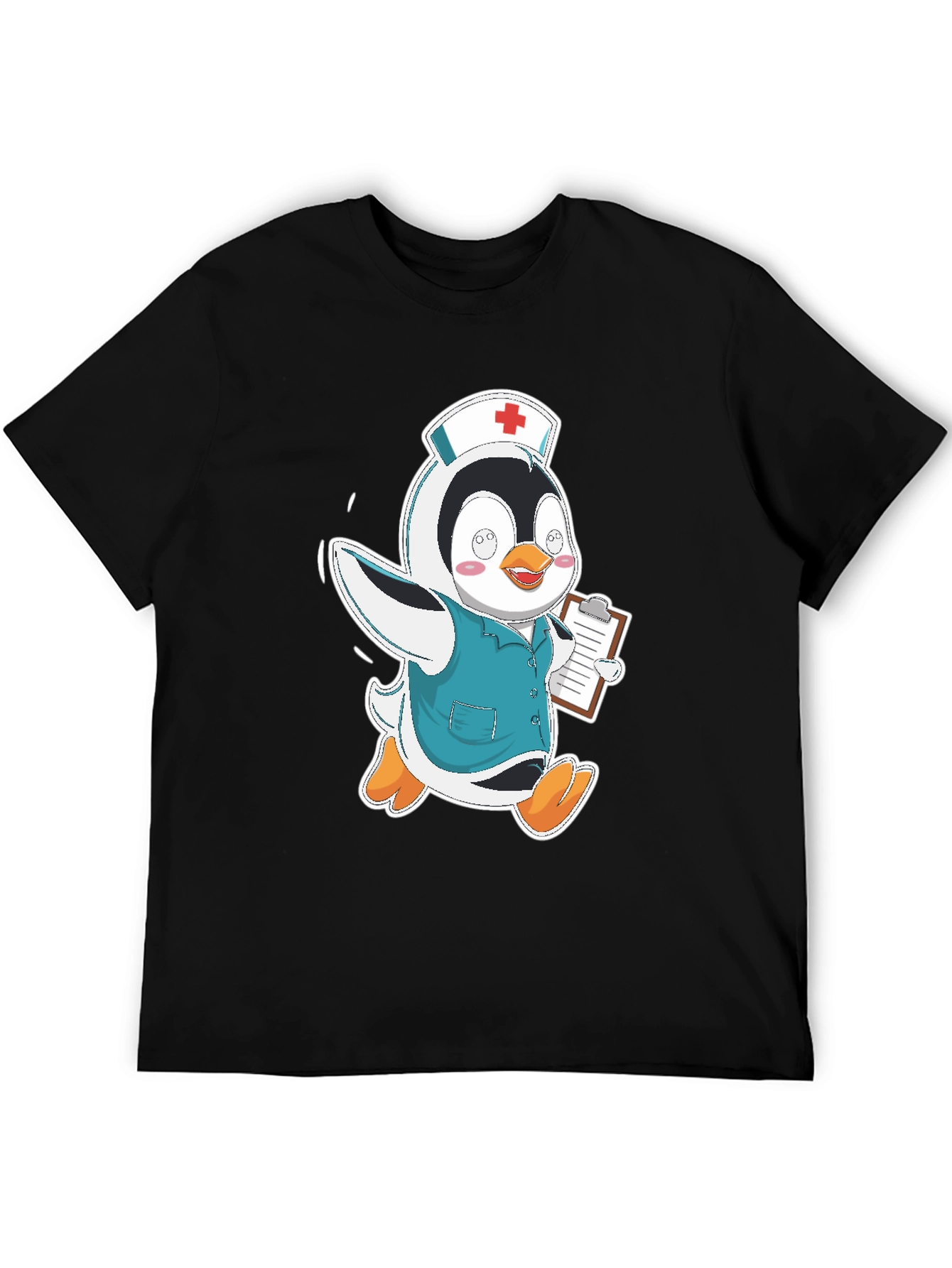 Black Nurse Penguin T-Shirt view 5