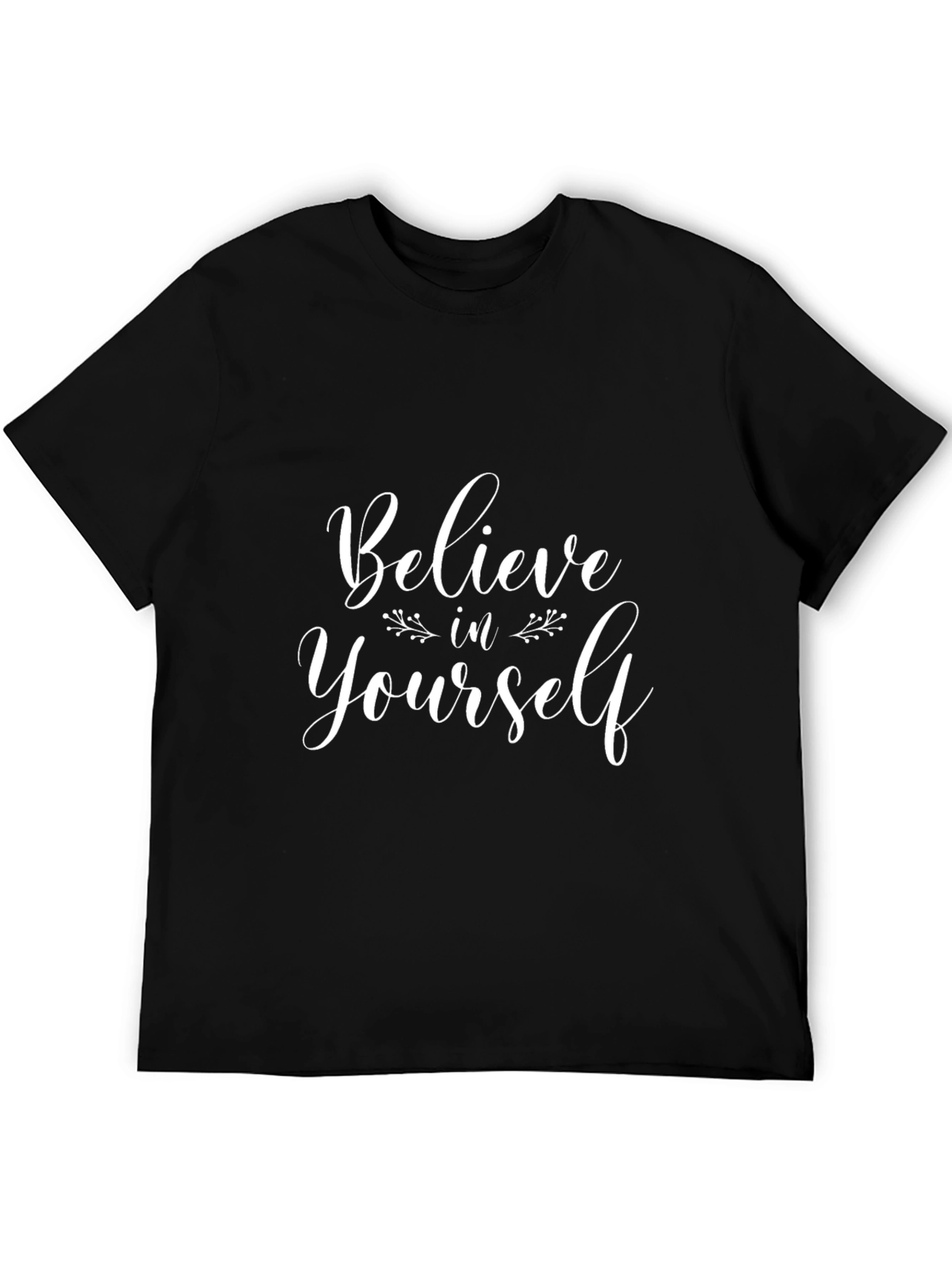Black Believe in Yourself Black T-Shirt view 5