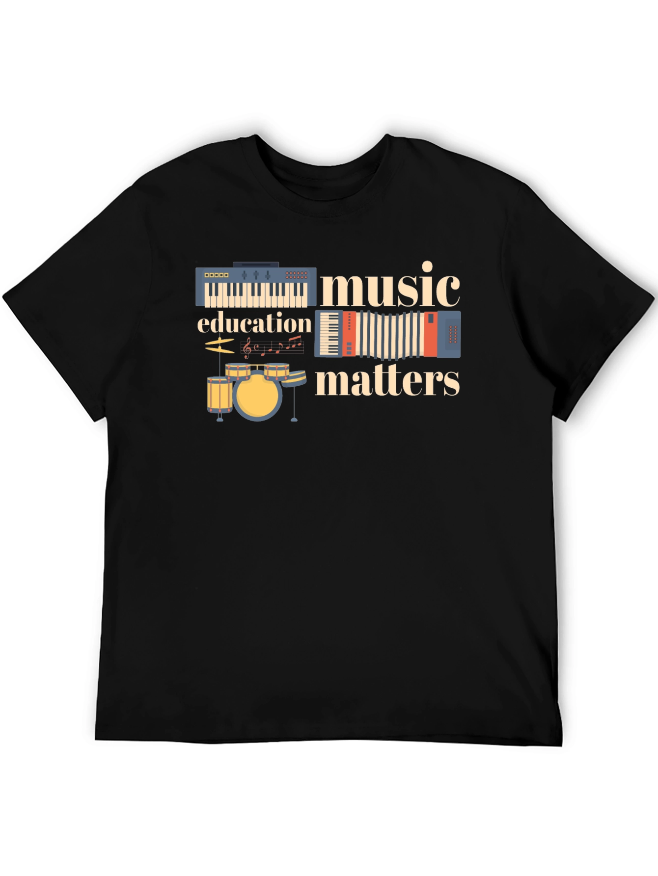 Black Music Education Matters Graphic T-Shirt view 5