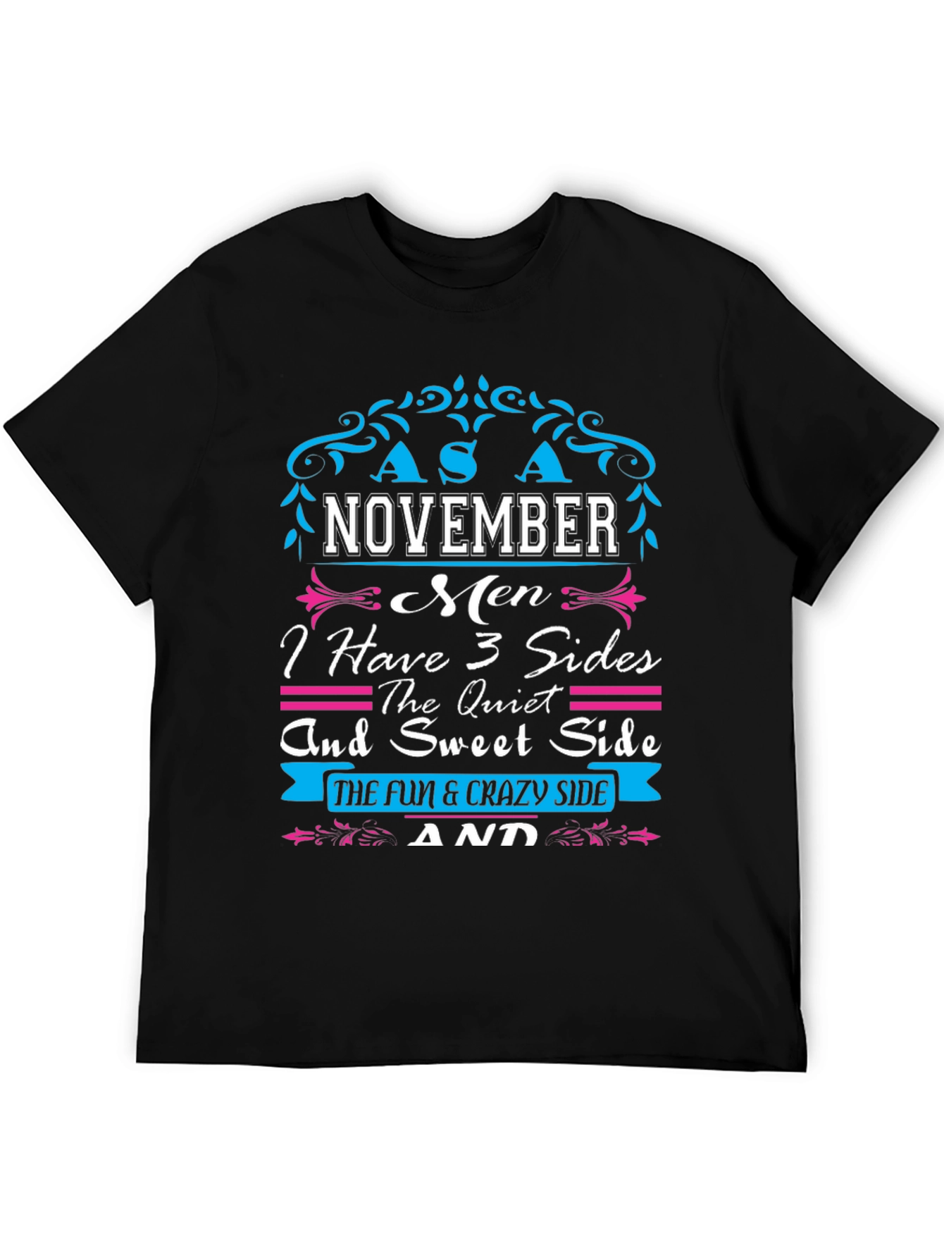 Black November Men 3 Sides T-Shirt view 5