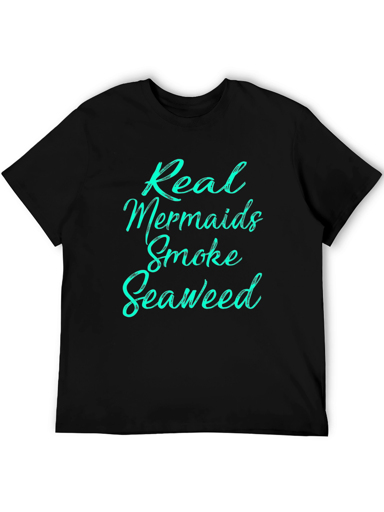 Real Mermaids Smoke Seaweed Black T-Shirt - 5