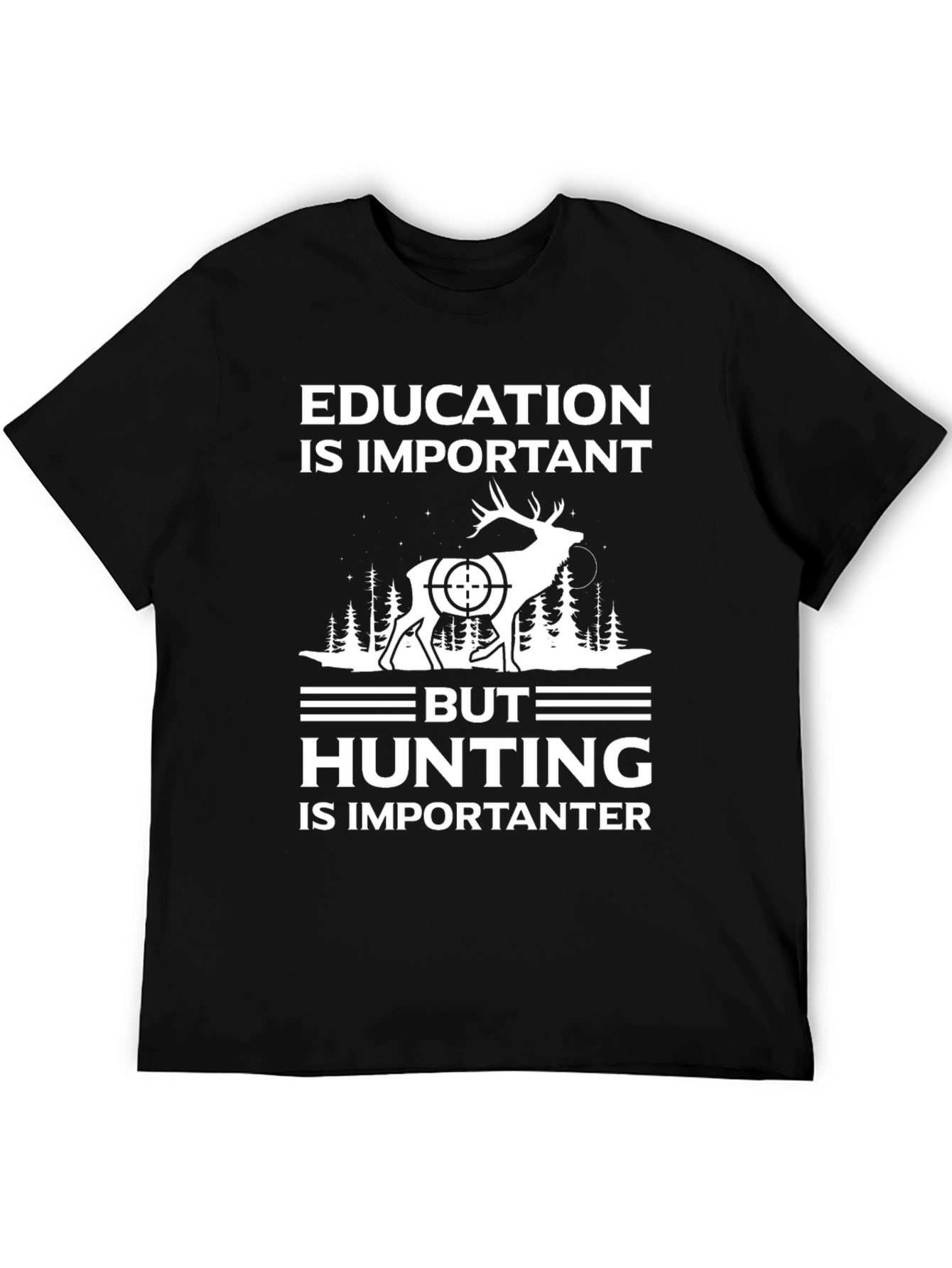 Black Education Important, Hunting Importanter T-Shirt view 5