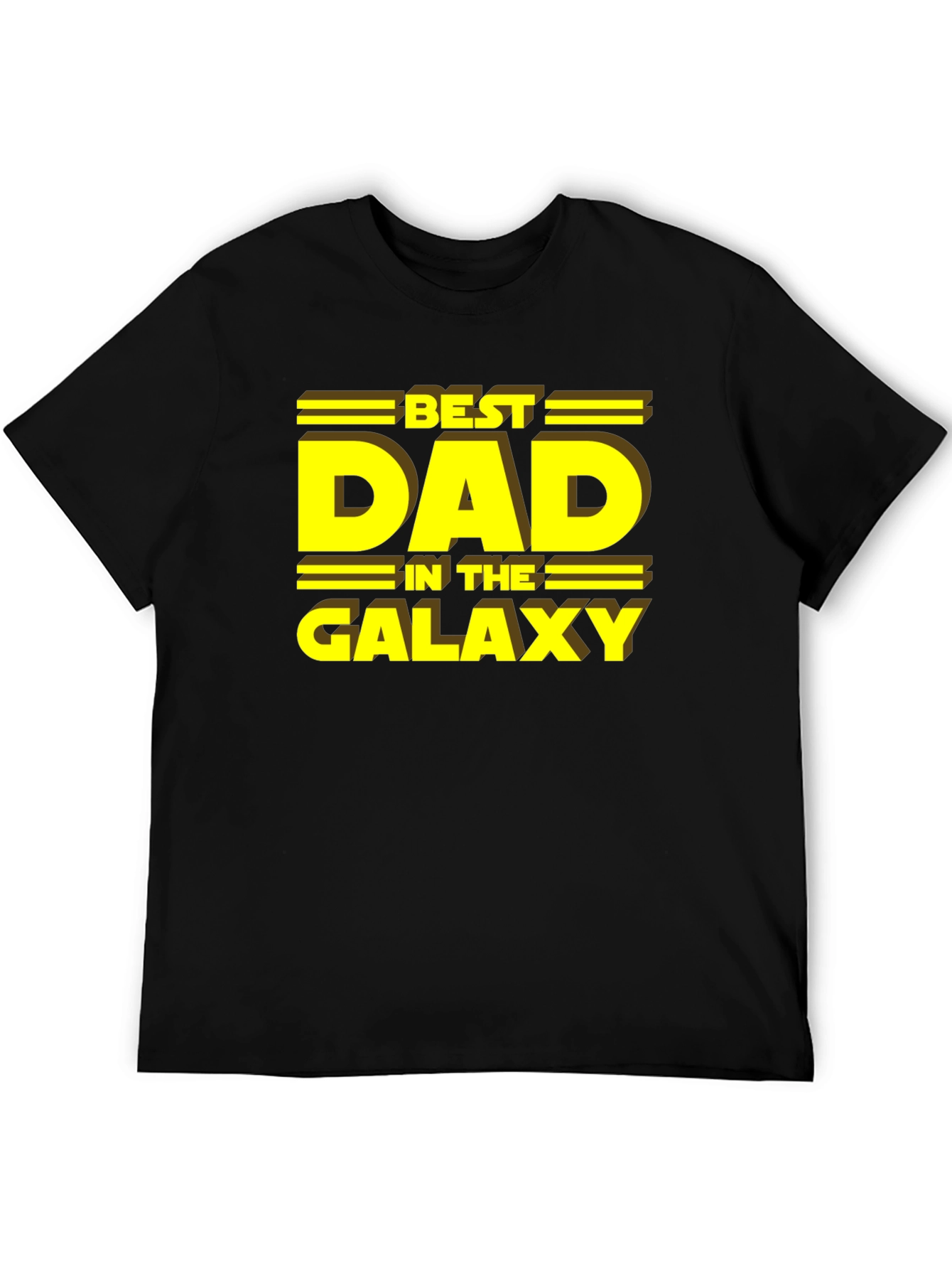 Black Best Dad in the Galaxy T-Shirt view 5