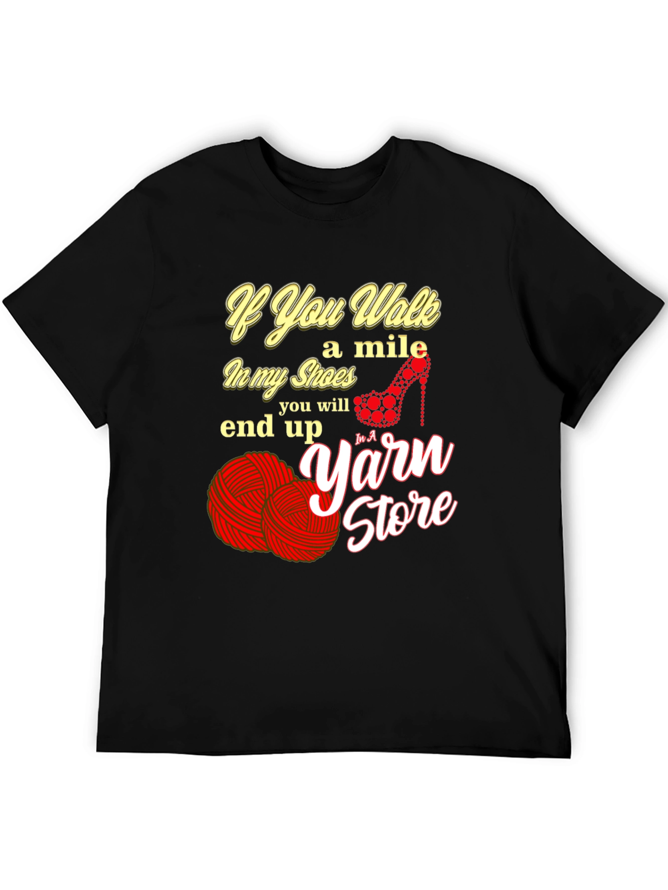 Black If You Walk a Mile in My Shoes T-Shirt view 5