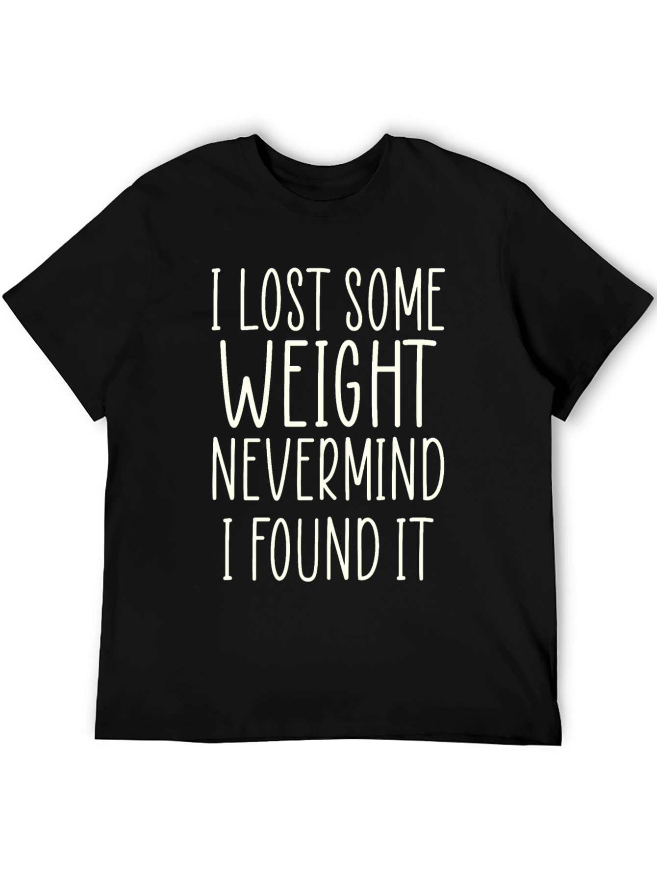 Black Funny Weight Loss Humor Black T-Shirt view 5