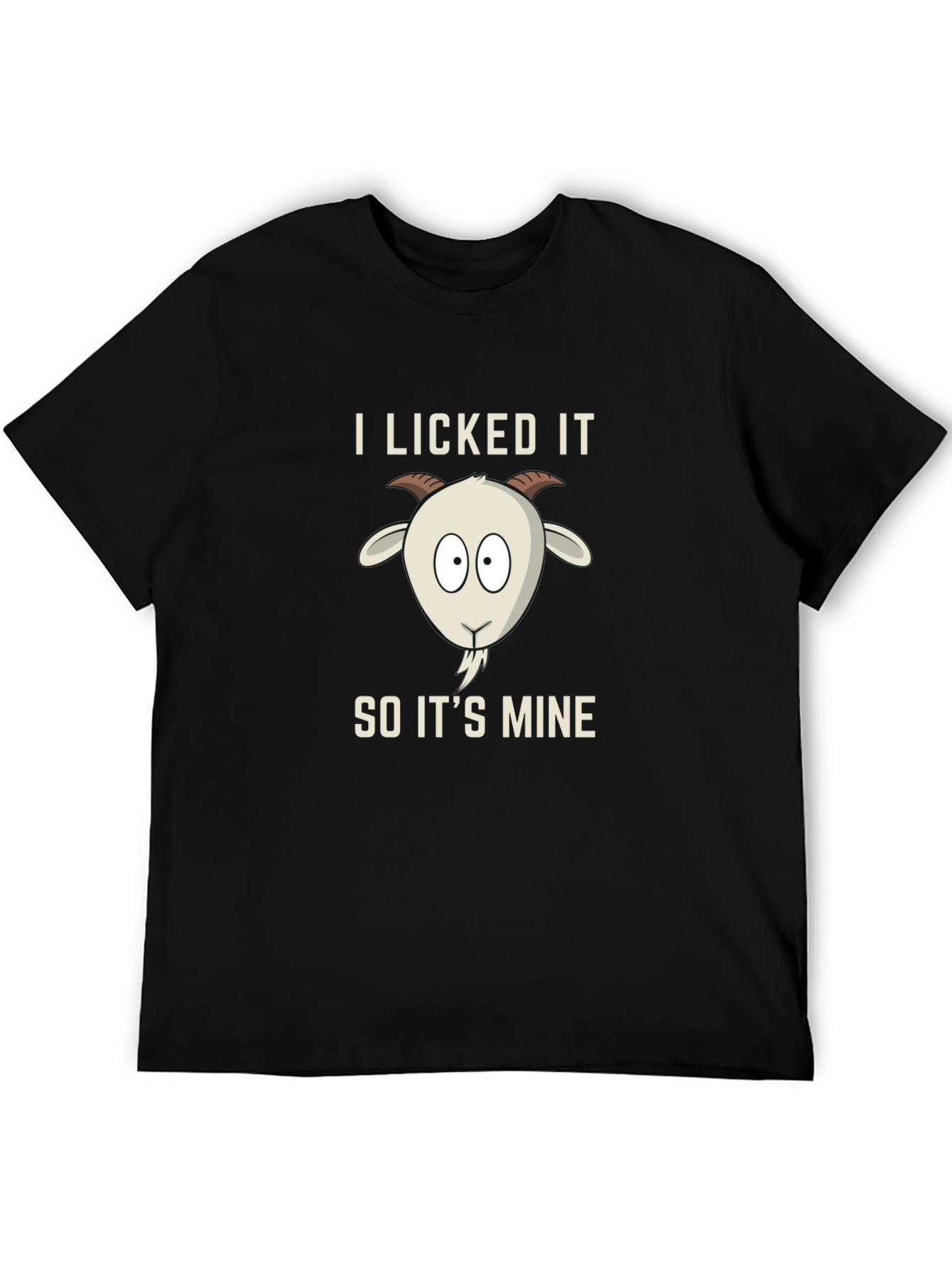 Black I Licked It So It's Mine Goat Tee view 5