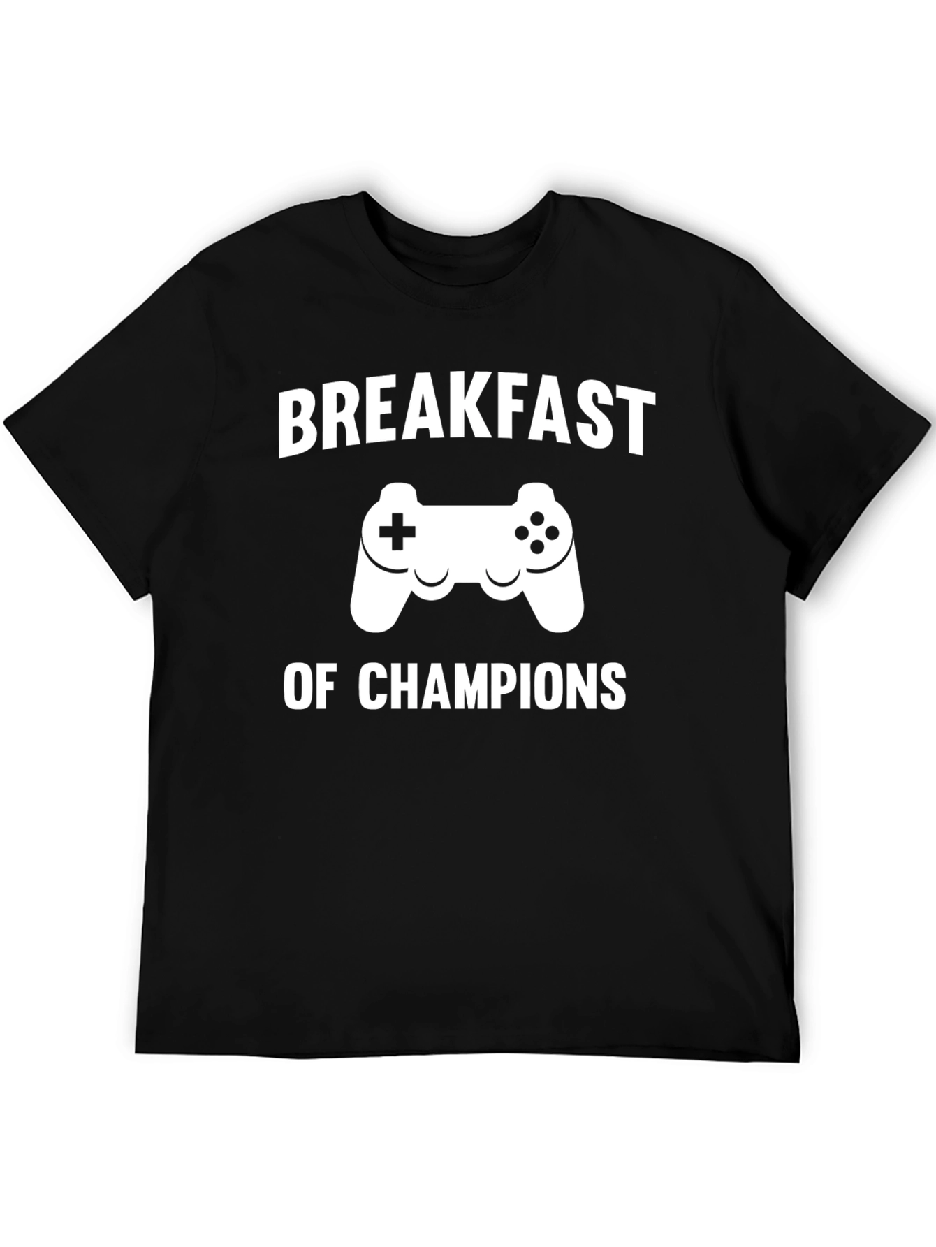 Black Breakfast of Champions Gaming T-Shirt view 5