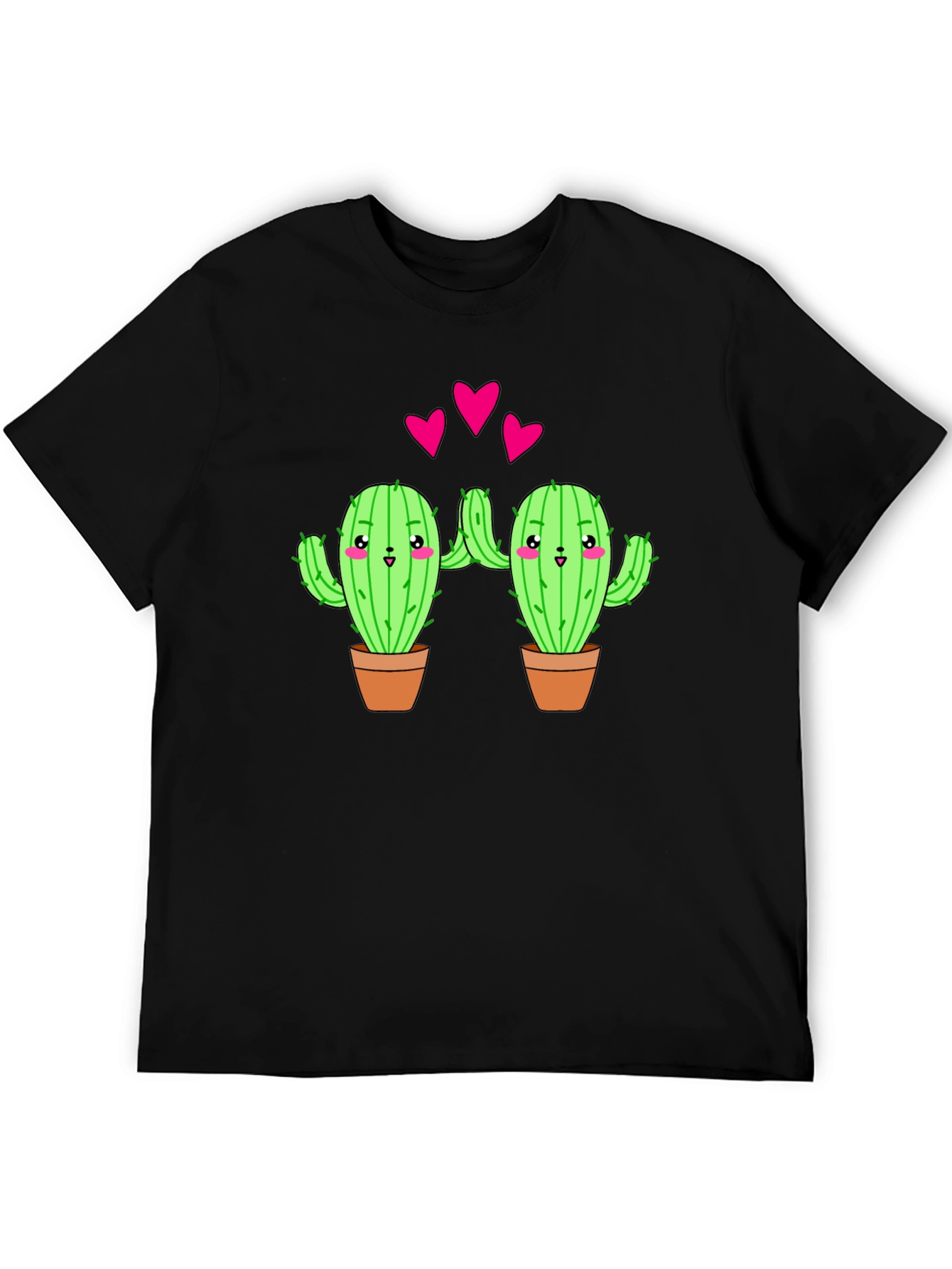 Black Cactus Love Graphic T-Shirt - Black view 5