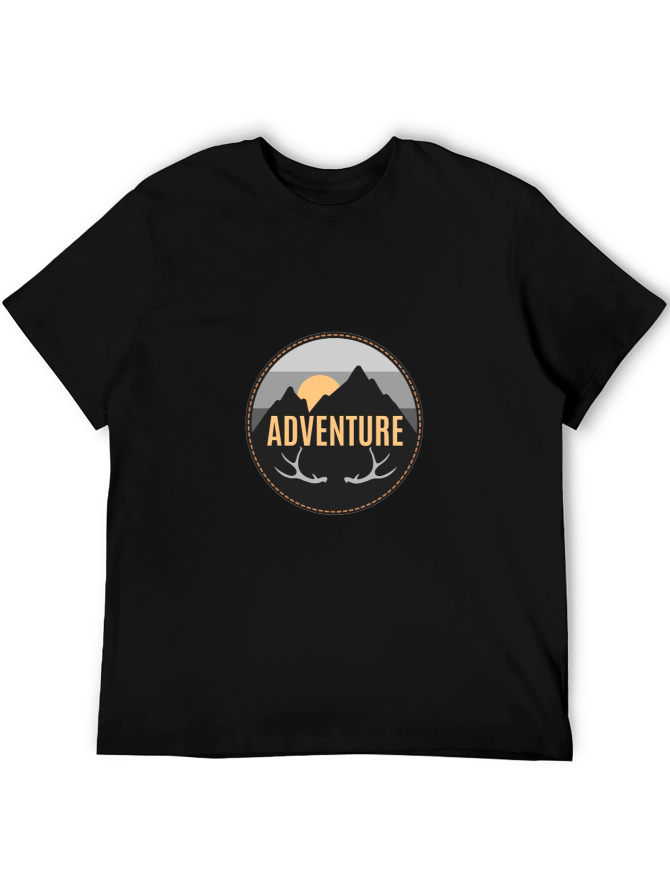 Black Adventure Graphic Tee - Men's Black T-Shirt view 5