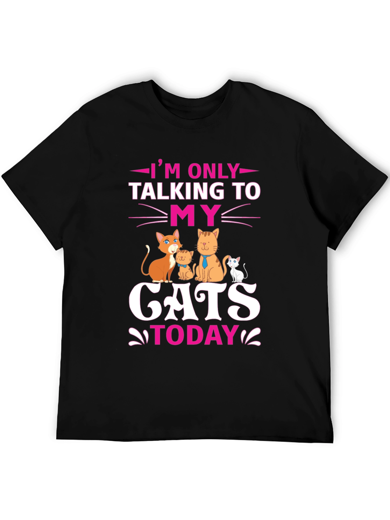 Black Cat Lover T-Shirt - Talking to My Cats Today view 5