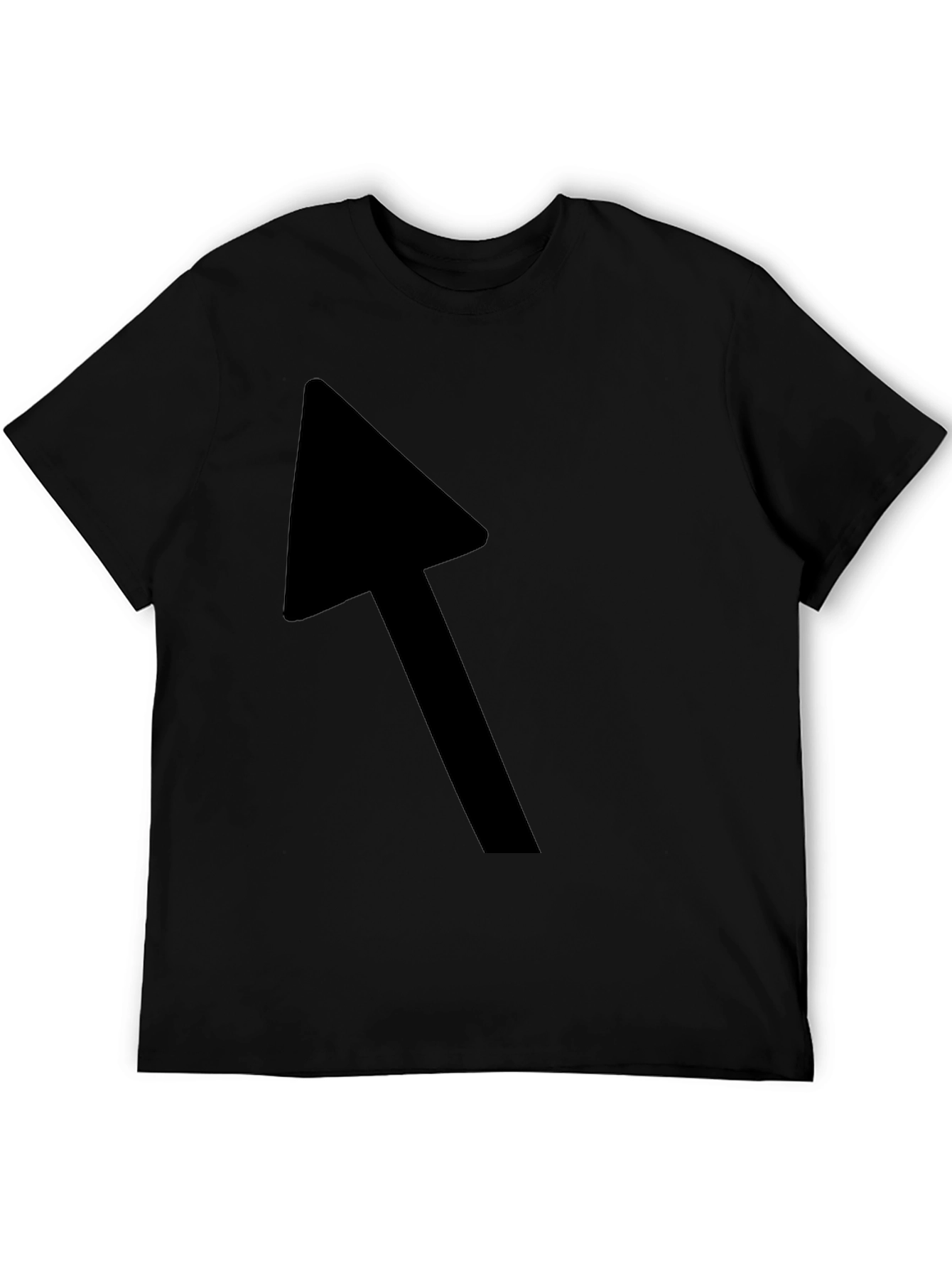 Black Black T-Shirt with Bold Arrow Graphic view 5
