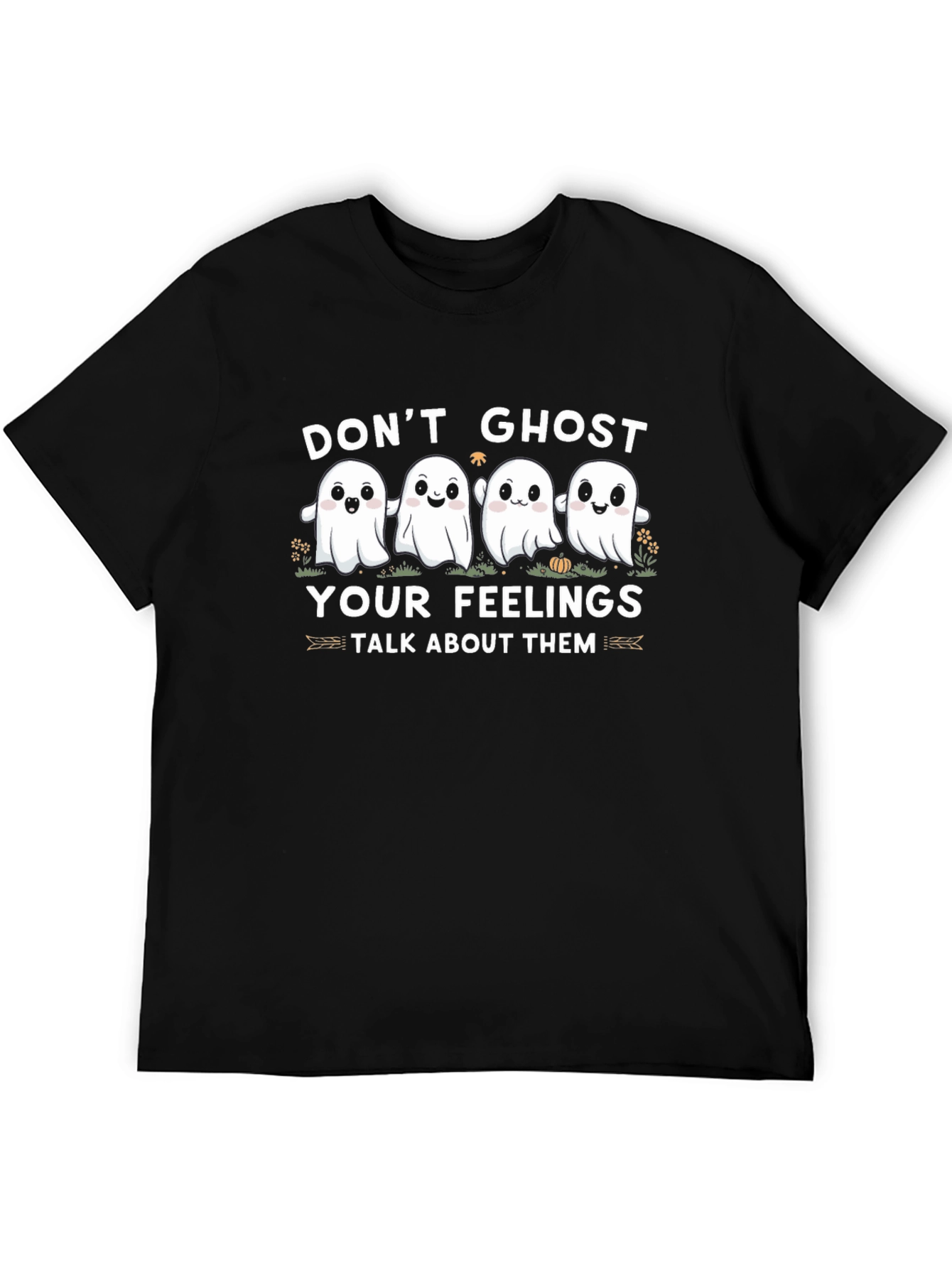 Black Don't Ghost Your Feelings Black T-Shirt view 5