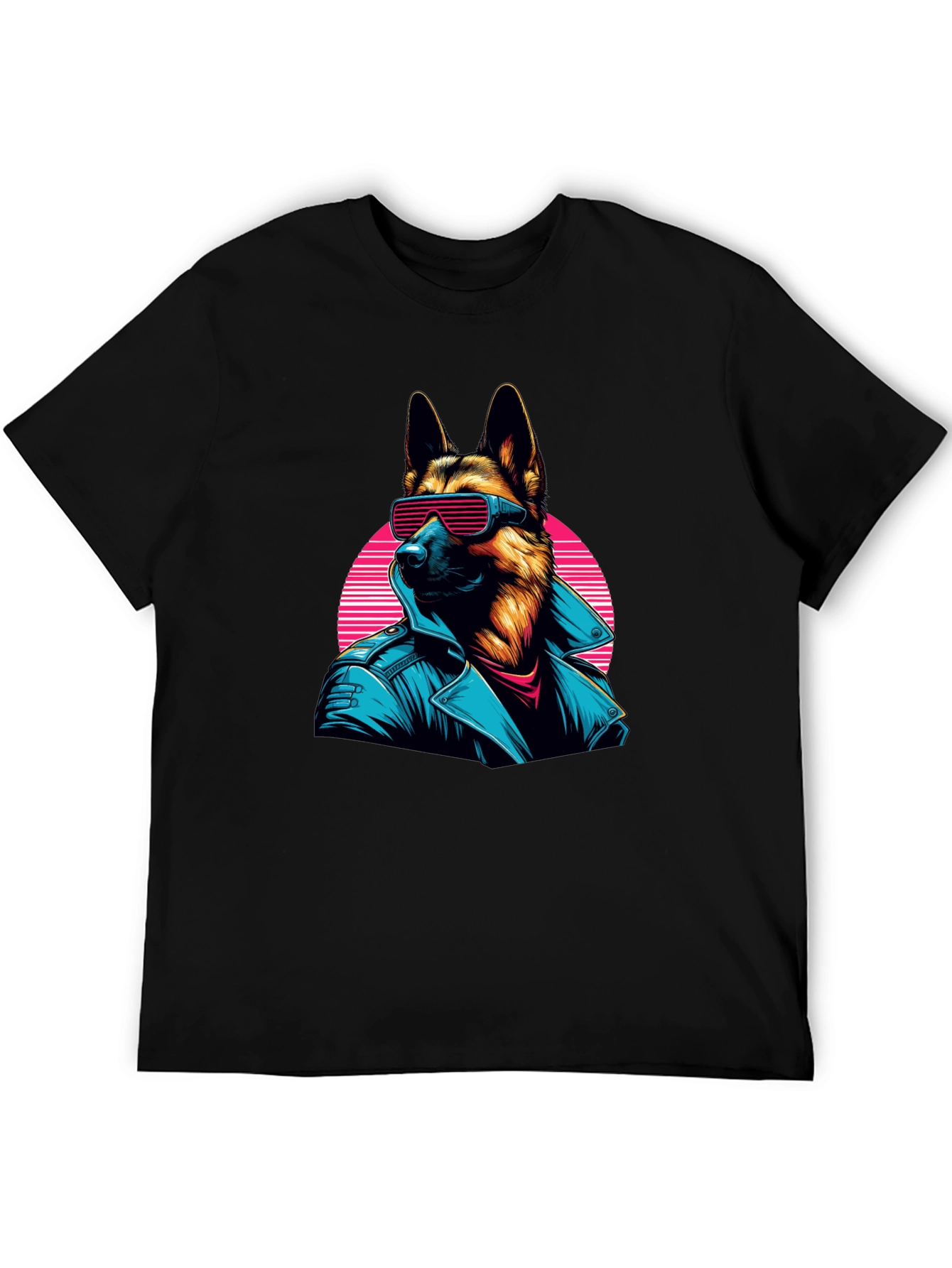 Black Retro Dog T-Shirt view 5