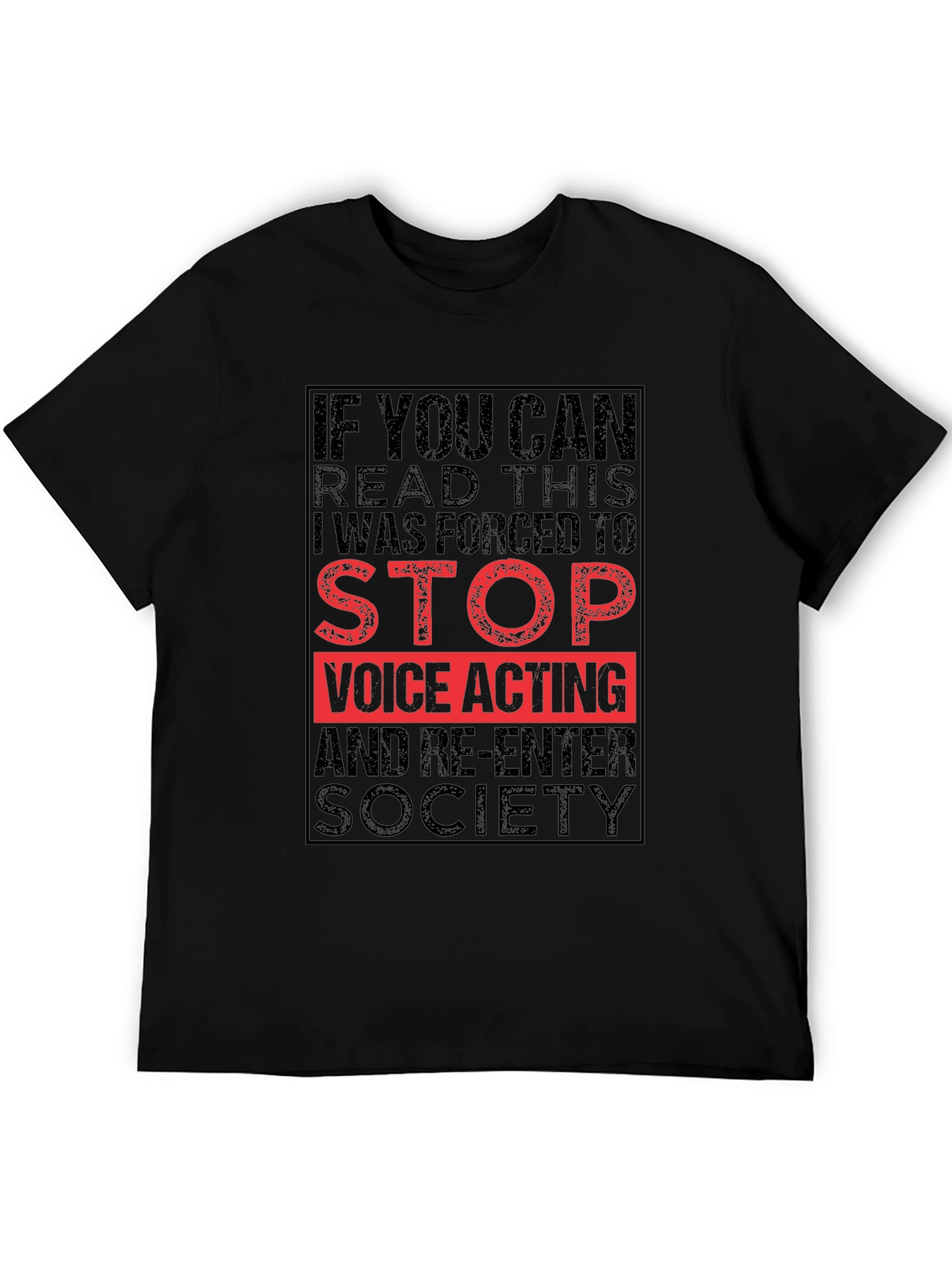 Black If You Can Read This Voice Acting T-Shirt view 5