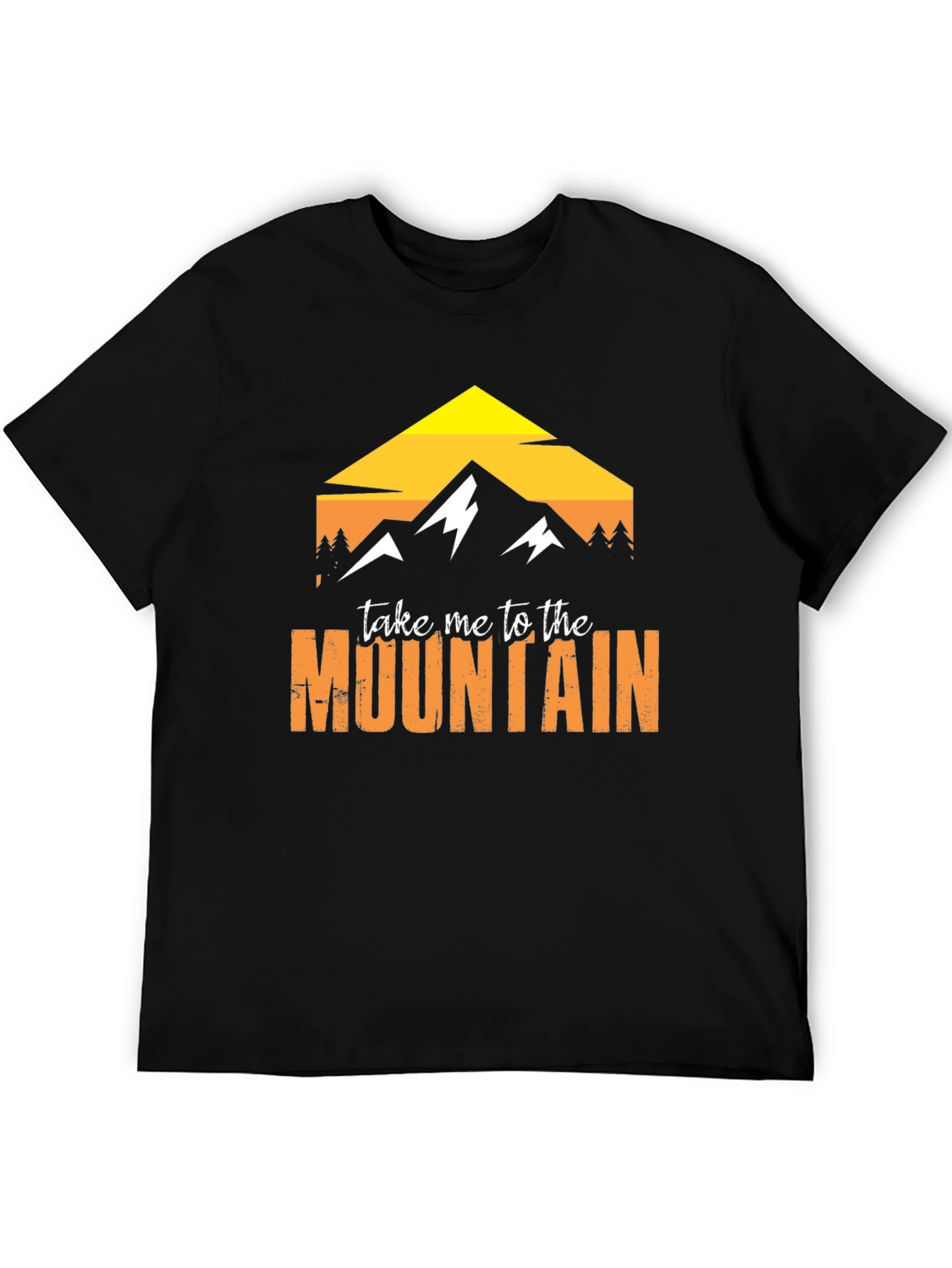 Black Mountain Graphic Tee - Black Cotton Adventure Shirt view 5