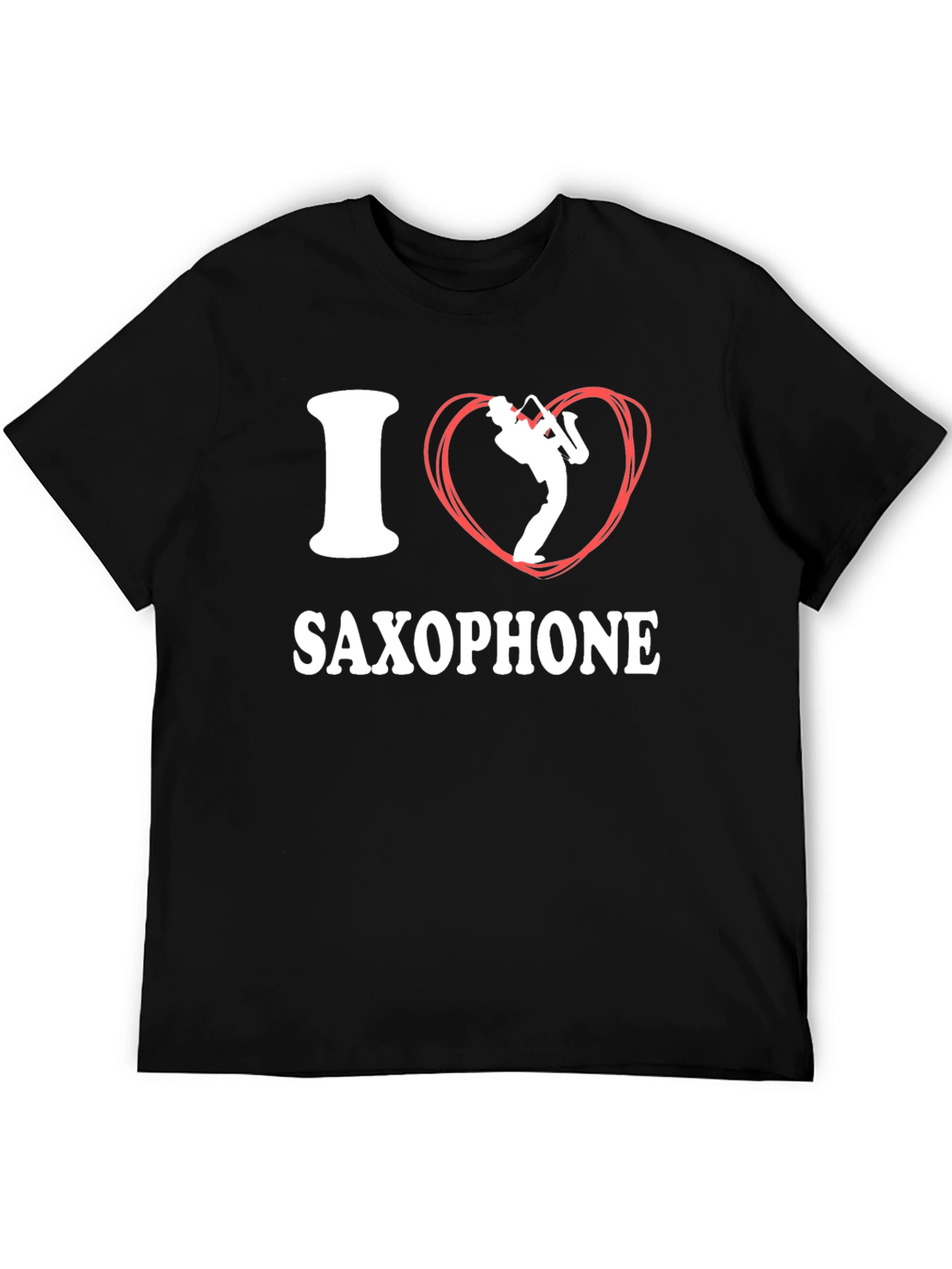 Black I Love Saxophone Graphic Tee view 5