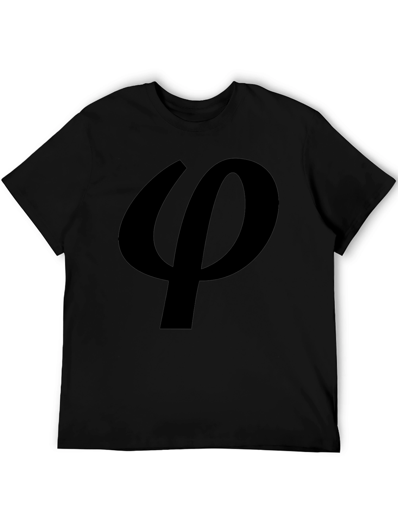Black Black Phi Symbol T-Shirt view 5