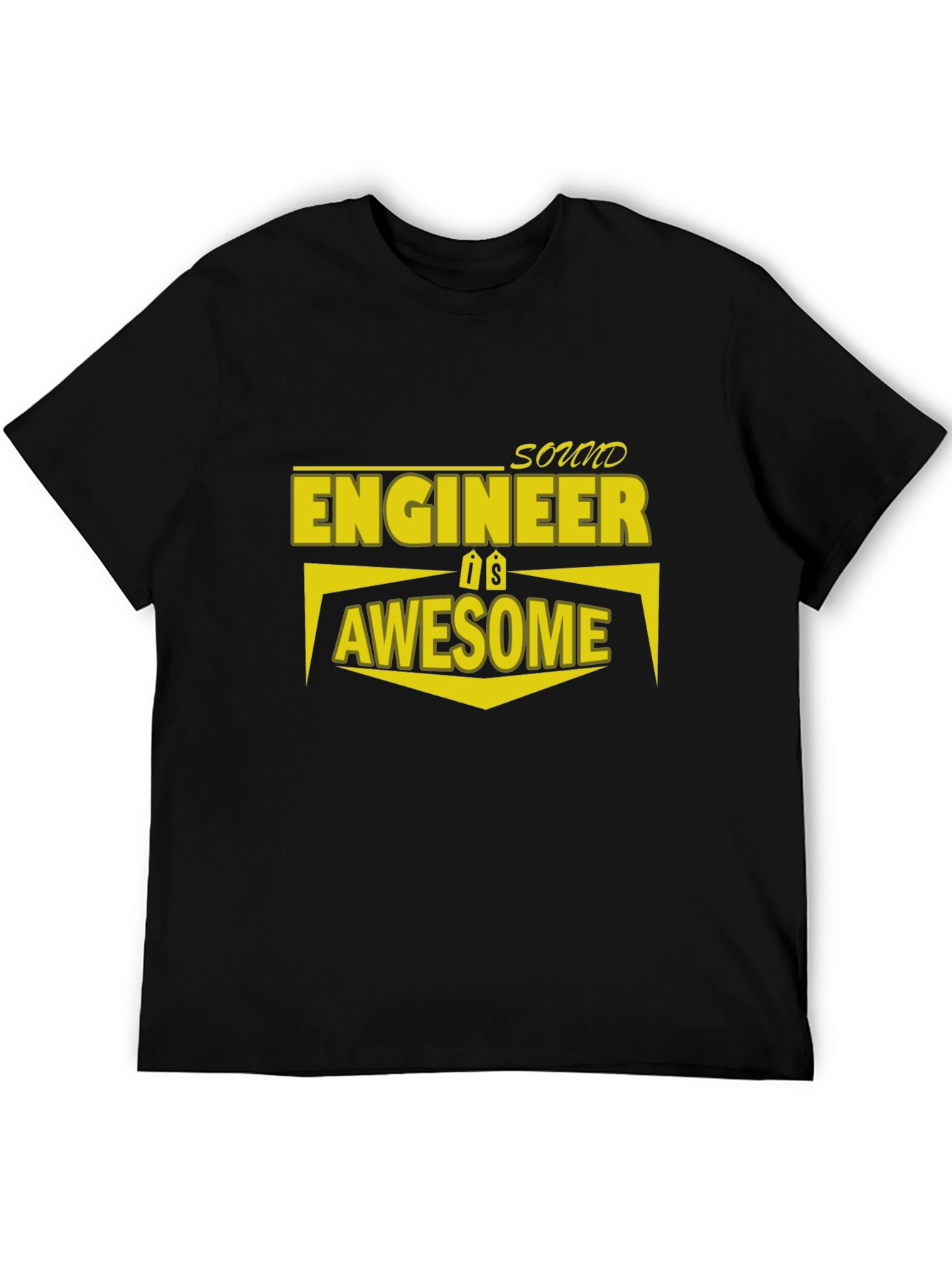 Black Sound Engineer is Awesome T-Shirt view 5