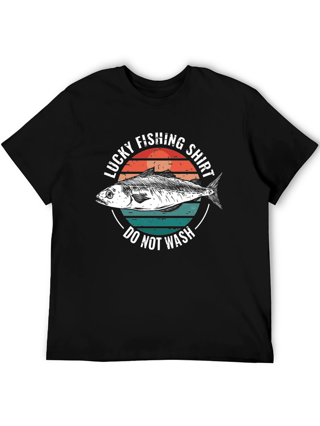 Black Lucky Fishing Shirt - Do Not Wash Novelty Tee view 5