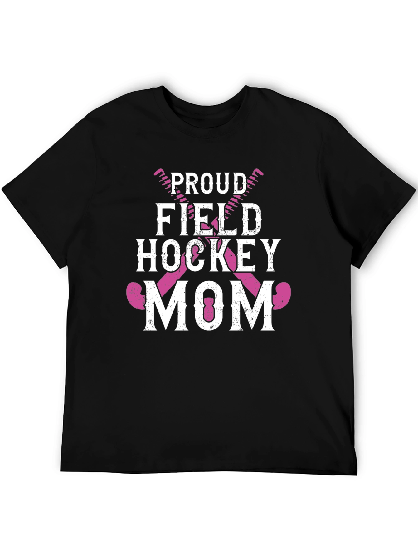 Black Proud Field Hockey Mom Graphic T-Shirt view 5