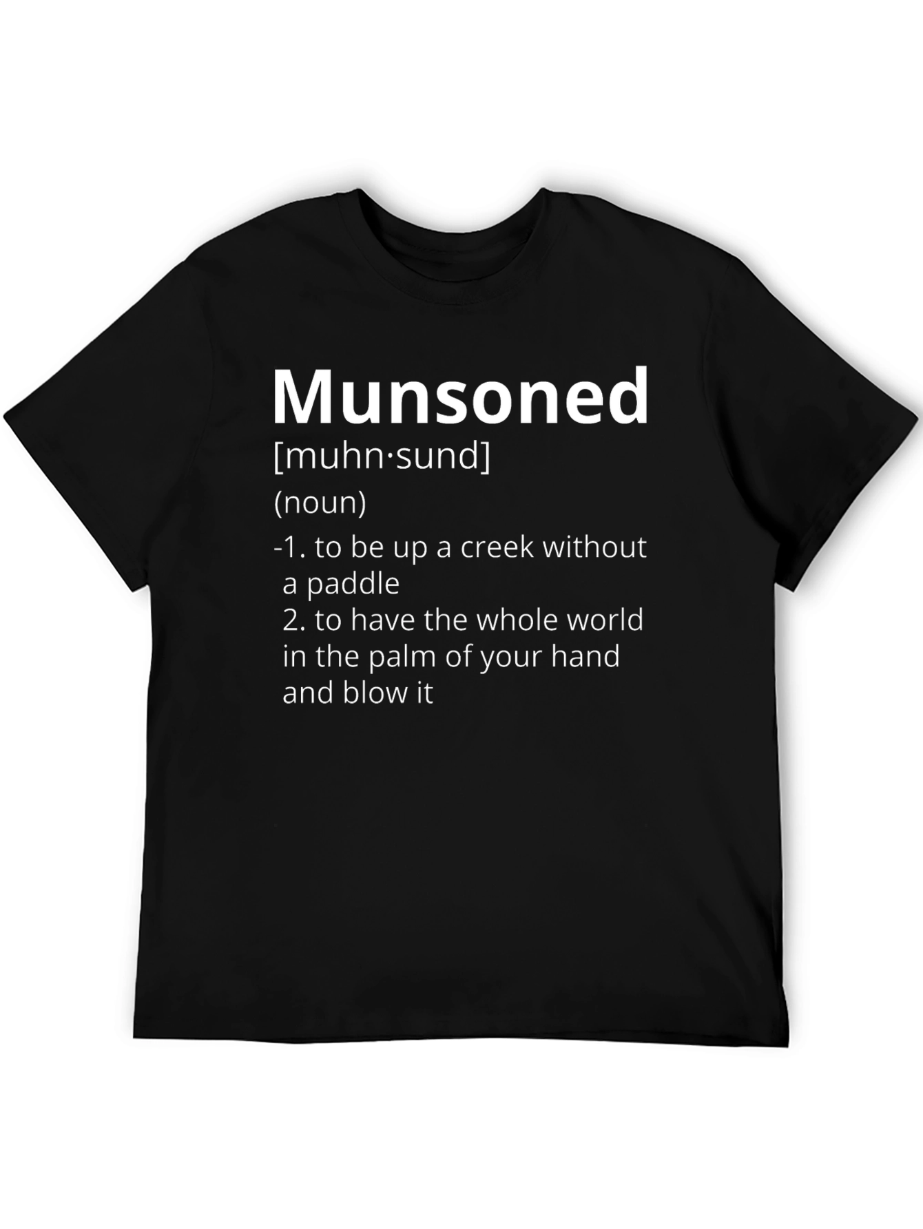 Black Munsoned Definition T-Shirt - Novelty Gift view 5