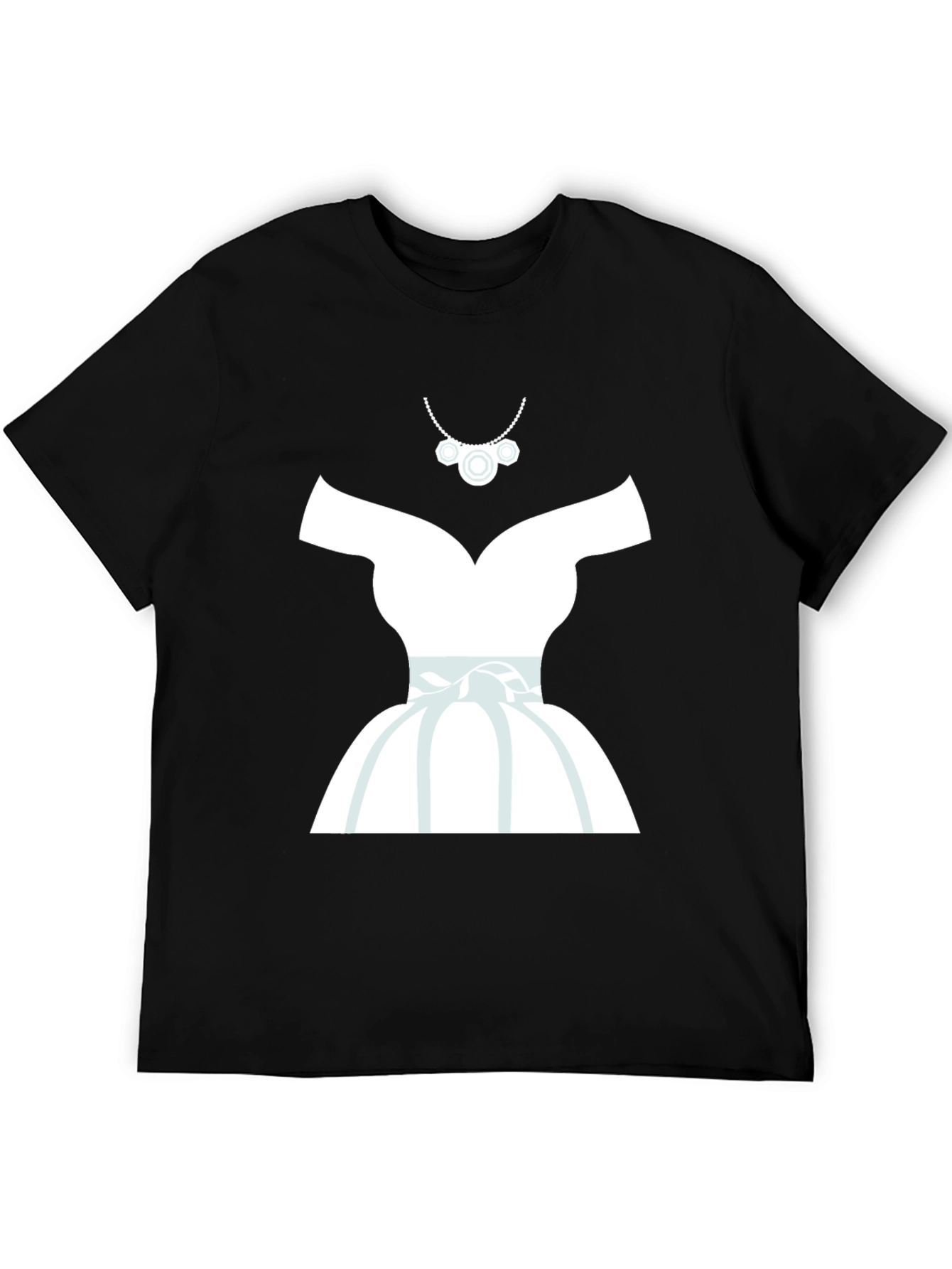 Novelty Wedding Dress Graphic Tee - Black - 5
