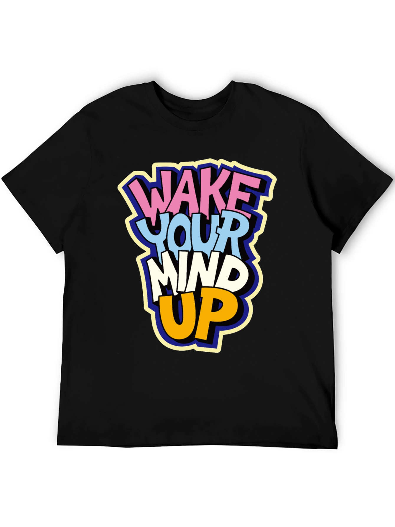 Black Wake Your Mind Up Graphic T-Shirt view 5